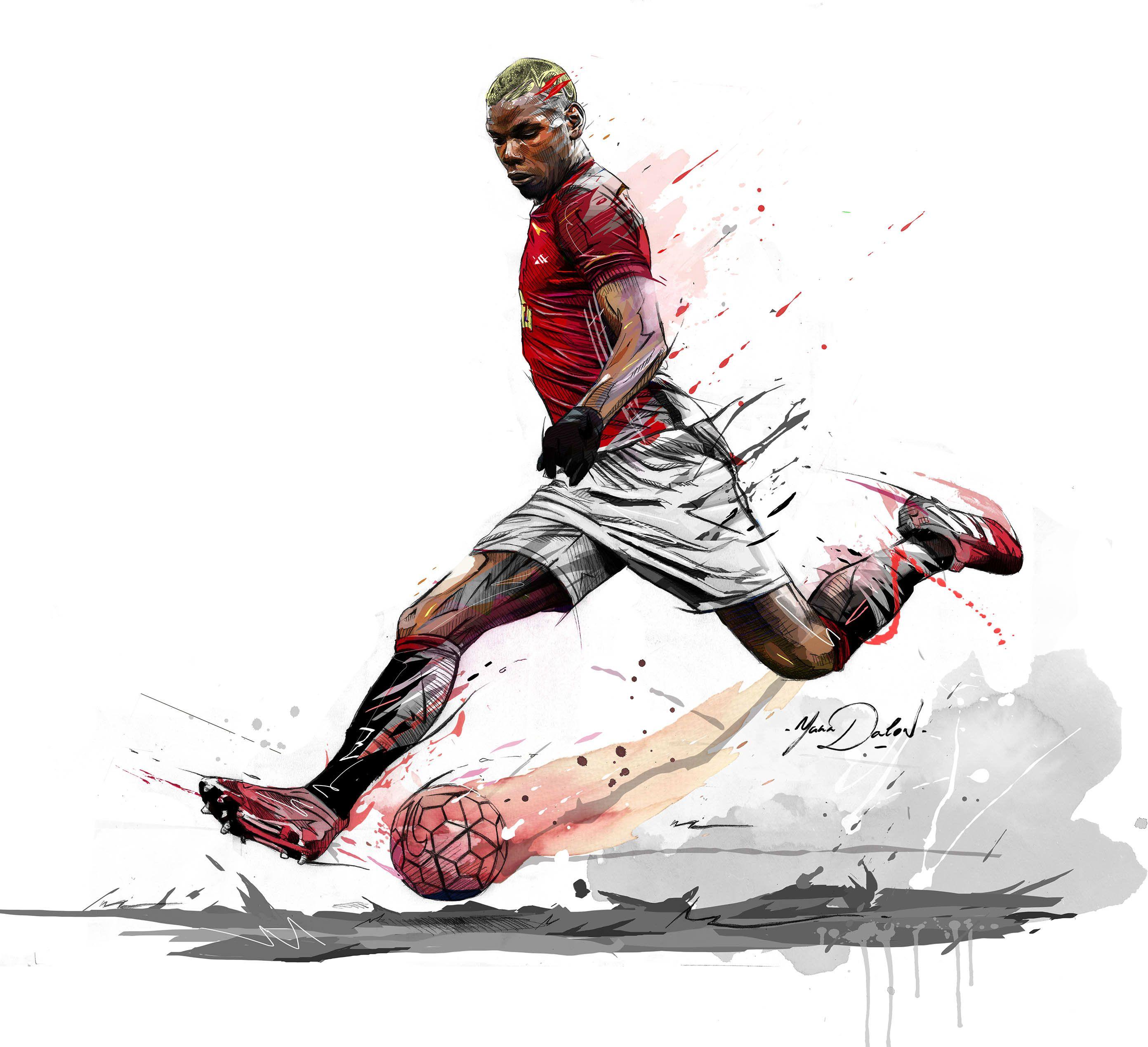 2783x2539 Consulter ce projet : « Pogba -MUFC ». Football illustration, Soccer art, Football art