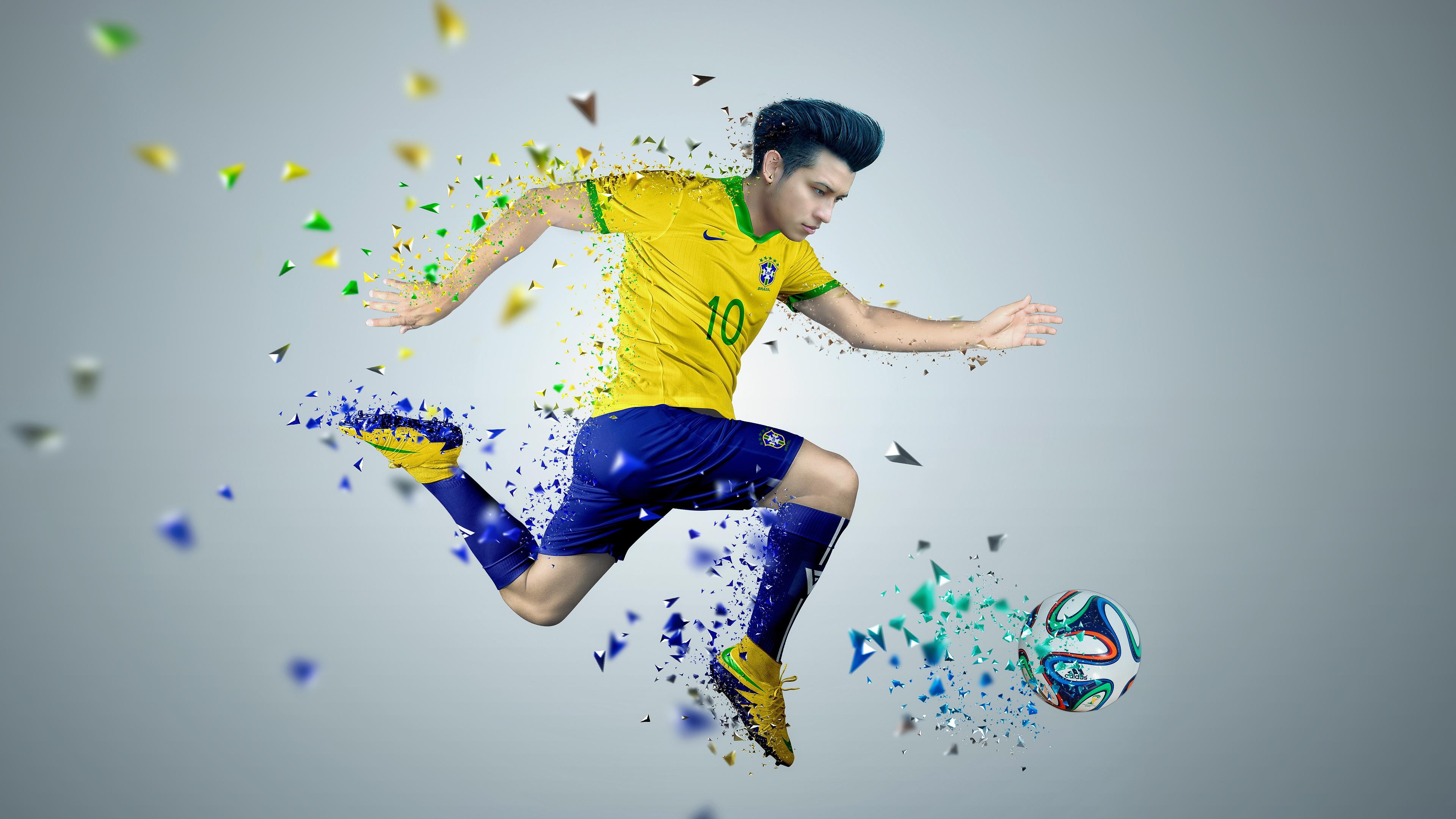 3840x2160 Digital Art Fan Art Photohop Soccer Sport Wallpaper:3840x2160