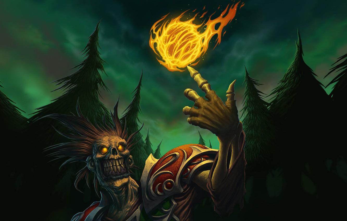1332x850 Wallpaper WoW, World of Warcraft, undead, fireball image for desktop, section игры