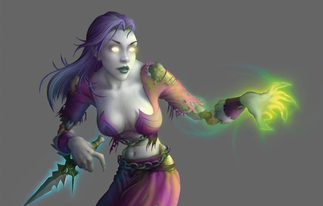 1332x850 Wallpaper girl, MAG, wow, undead, world of warcraft, the forsaken, forsaken, undead mage image for desktop, section игры