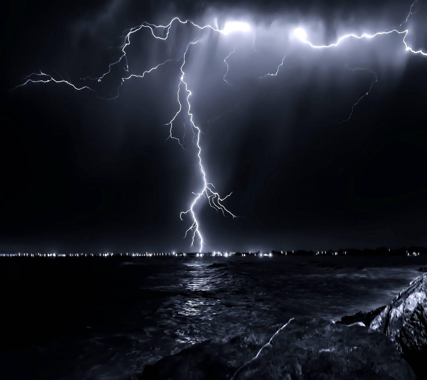 1440x1280 Download Lightning Wallpaper HD By _NORTHERN_OWL_. Wallpaper