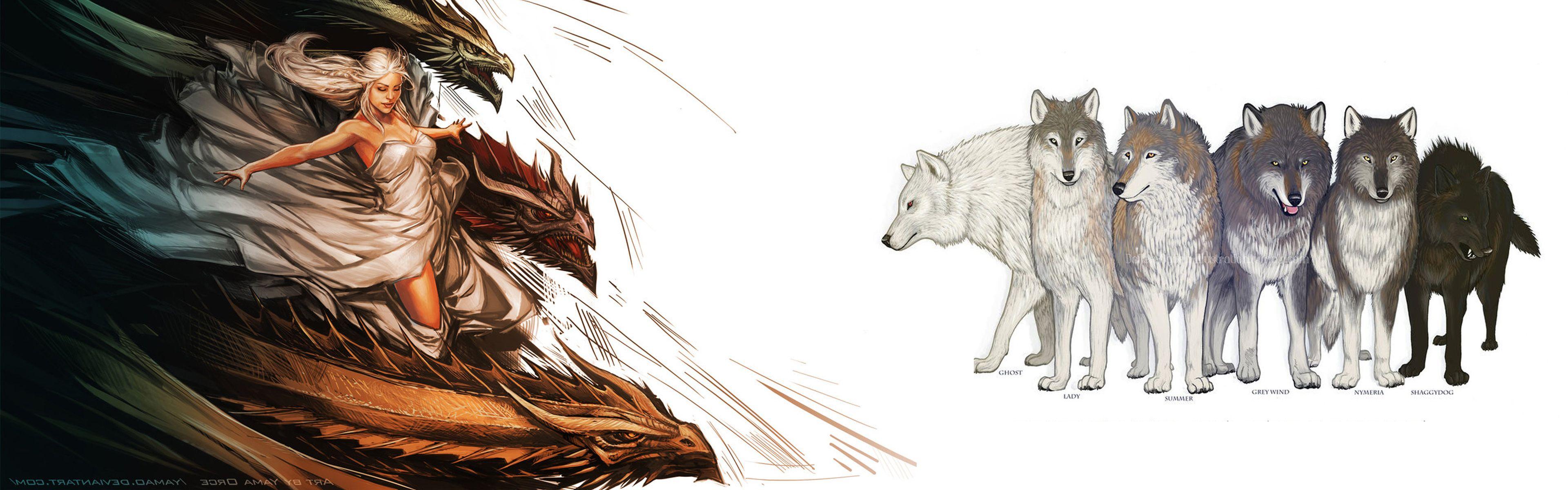 3840x1200 Dual Monitor Wallpaper Dragon