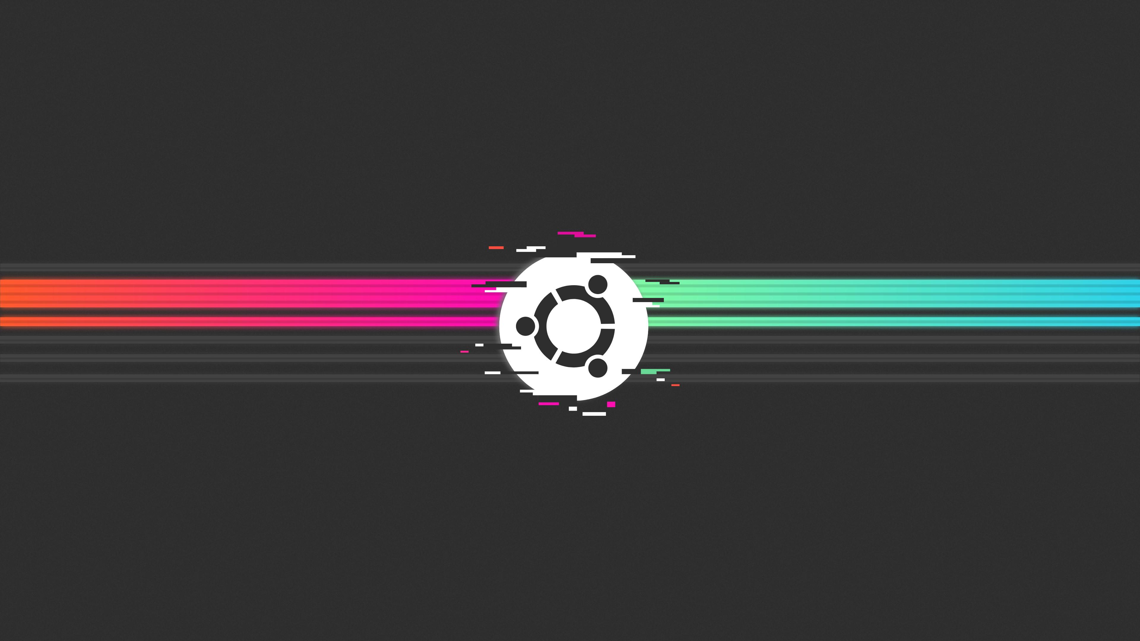 3840x2160 Ubuntu Glitch Wallpaper, HD Minimalist 4K Wallpaper, Image, Photo and Background