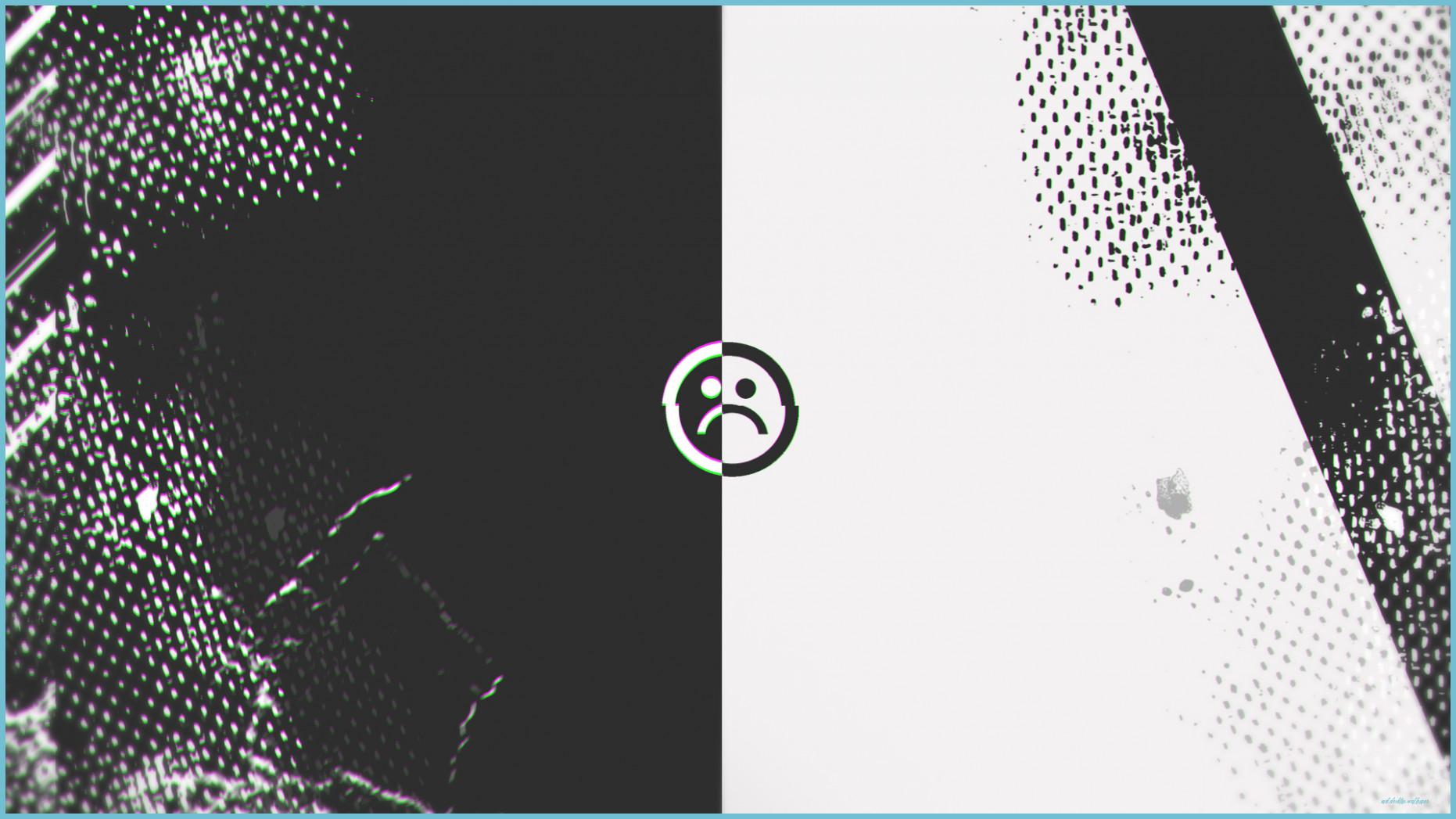1862x1047 Abstract Glitch Sad Face Full HD Desktop Wallpaper De Desktop Wallpaper