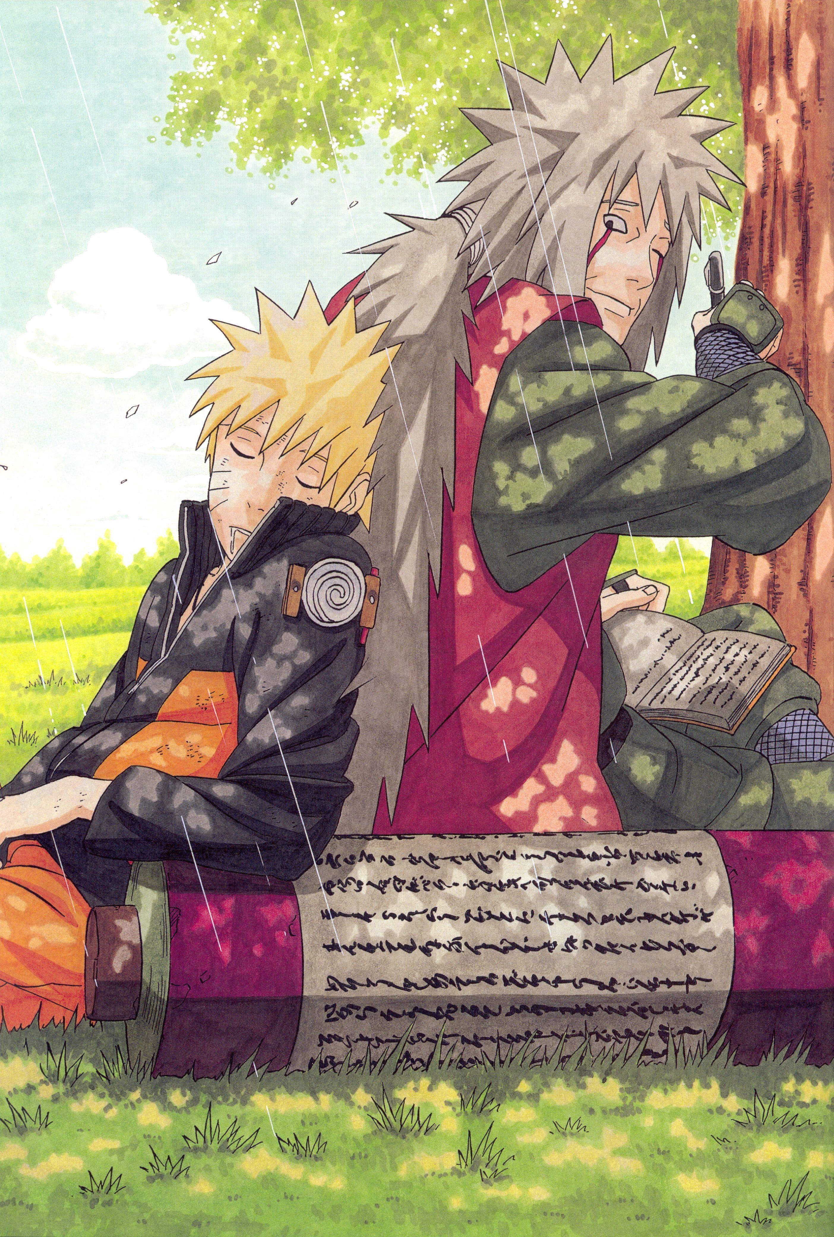 2808x4162 Jiraiya And Naruto Wallpaper