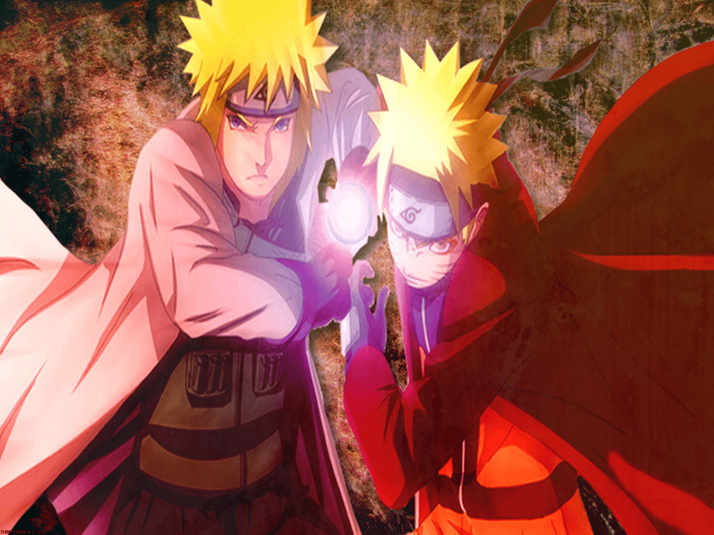 1024x768 Power of two. Naruto Uzumaki and Minato. Anime background wallpaper, HD anime wallpaper, Naruto minato