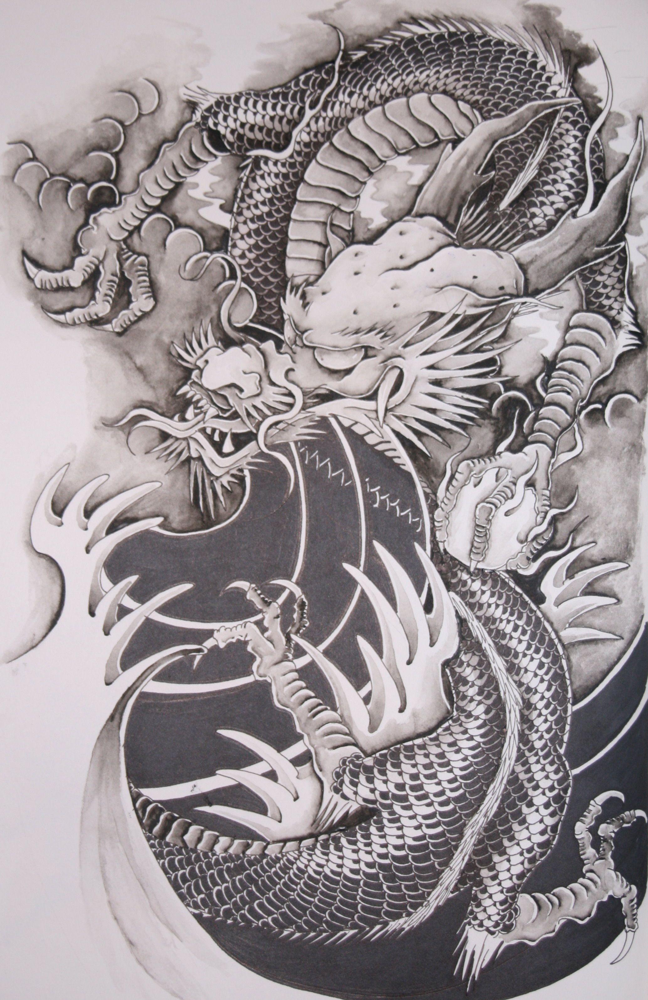 2067x3189 Japanese Dragon Tattoo Wallpaper