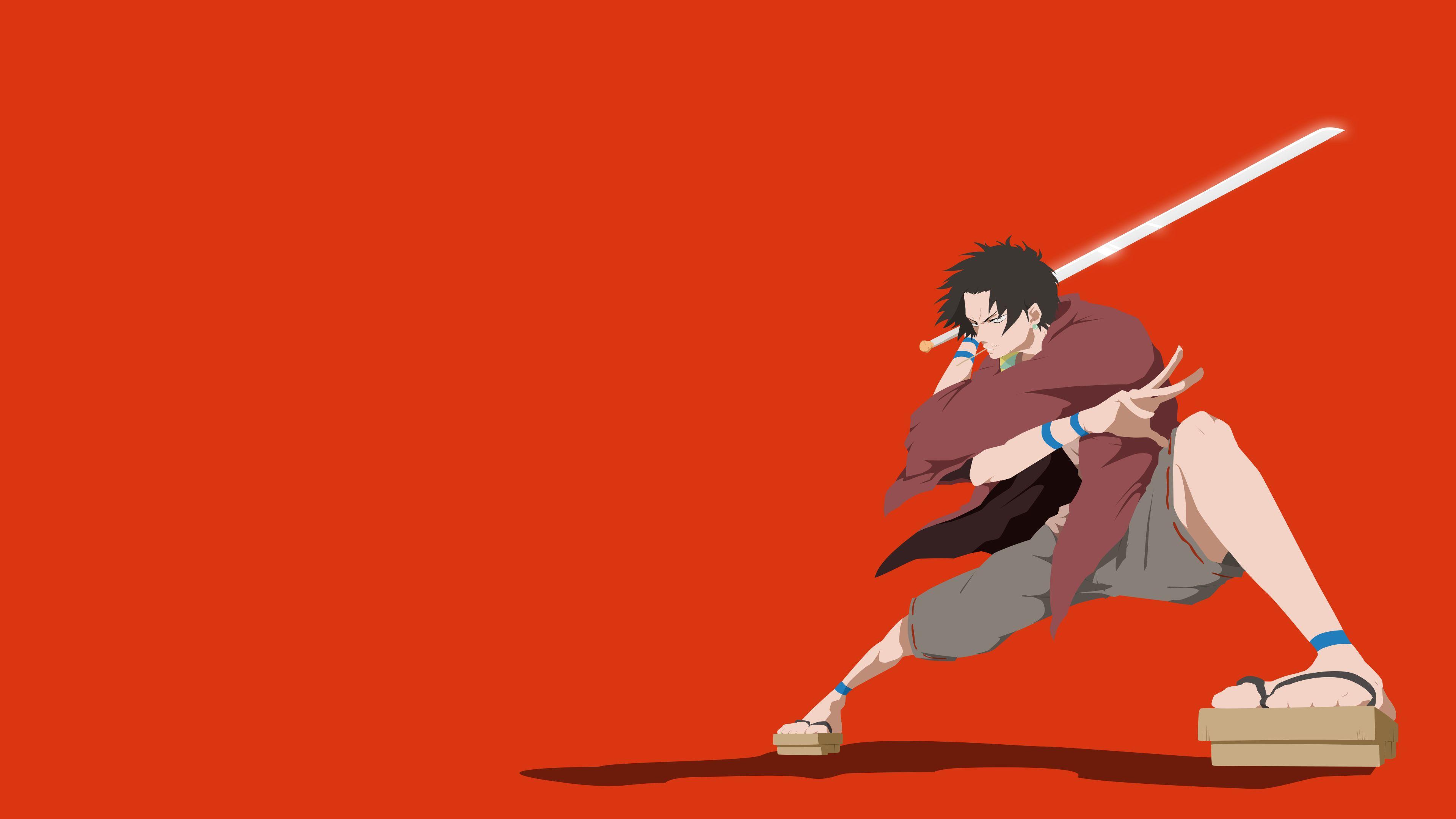 3840x2160 Minimal Samurai Wallpaper
