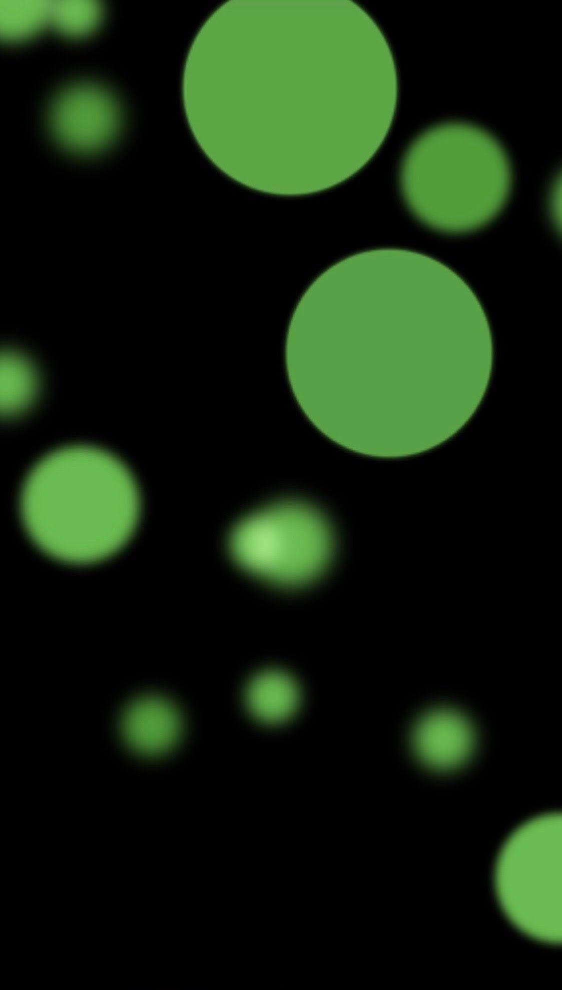 1123x1979 Black And Green Bubbles iPhone HD Wallpaper