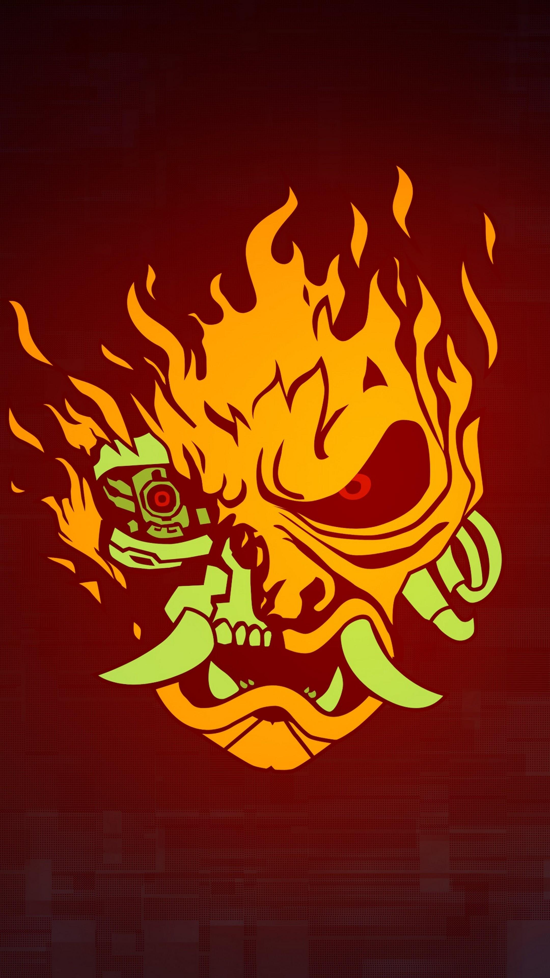 2160x3840 Cyberpunk 2077 Samurai Logo 4K Wallpaper
