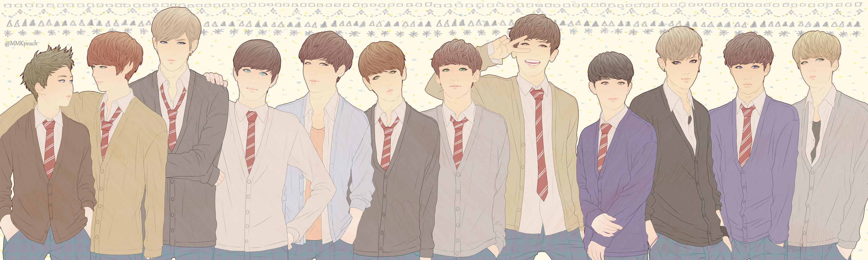 2894x868 EXO M Pop Anime Image Board