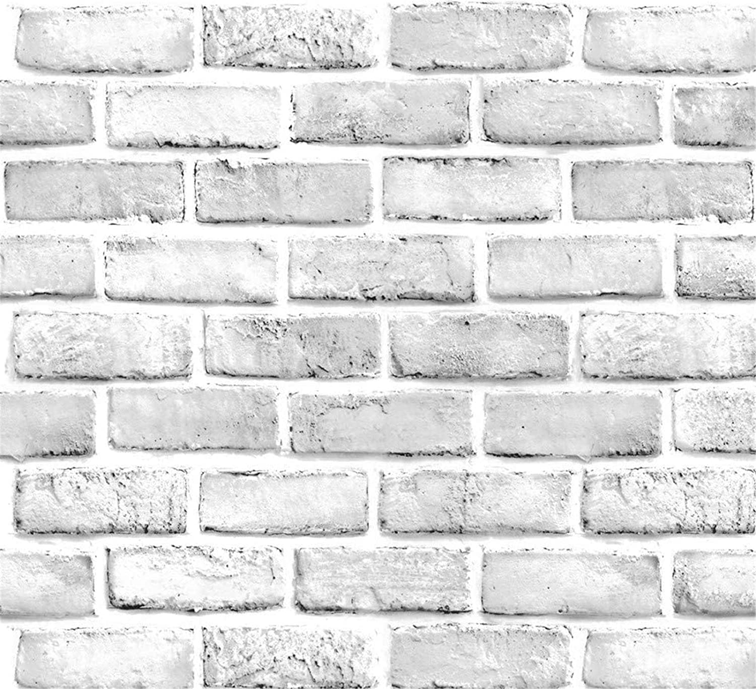 1500x1368 Yancorp White Gray Brick Wallpaper Grey Self Adhesive Paper Home Decoration Peel And Stick Backsplash Wall Panel Door Christmas Decor (18x120)