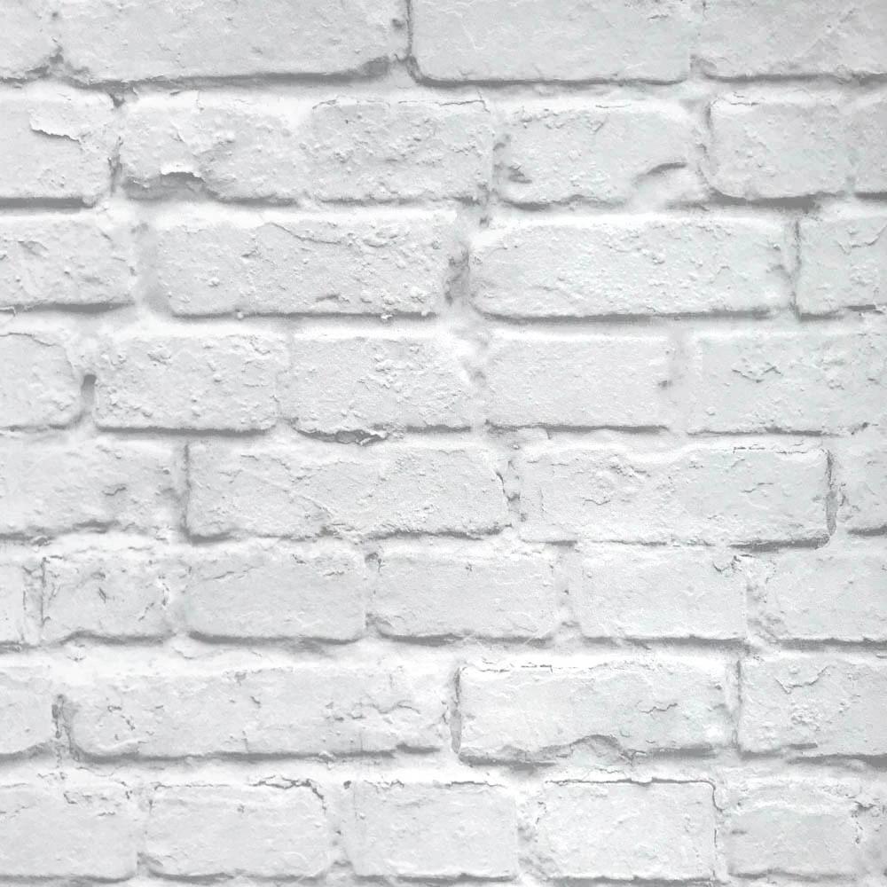 1000x1000 Modern Vintage 3D Stereo Effect White Brick Wallpaper Roll Vinyl PVC Rustic Realistic Faux Brick Wall Paper Waterproof. Wallpaper