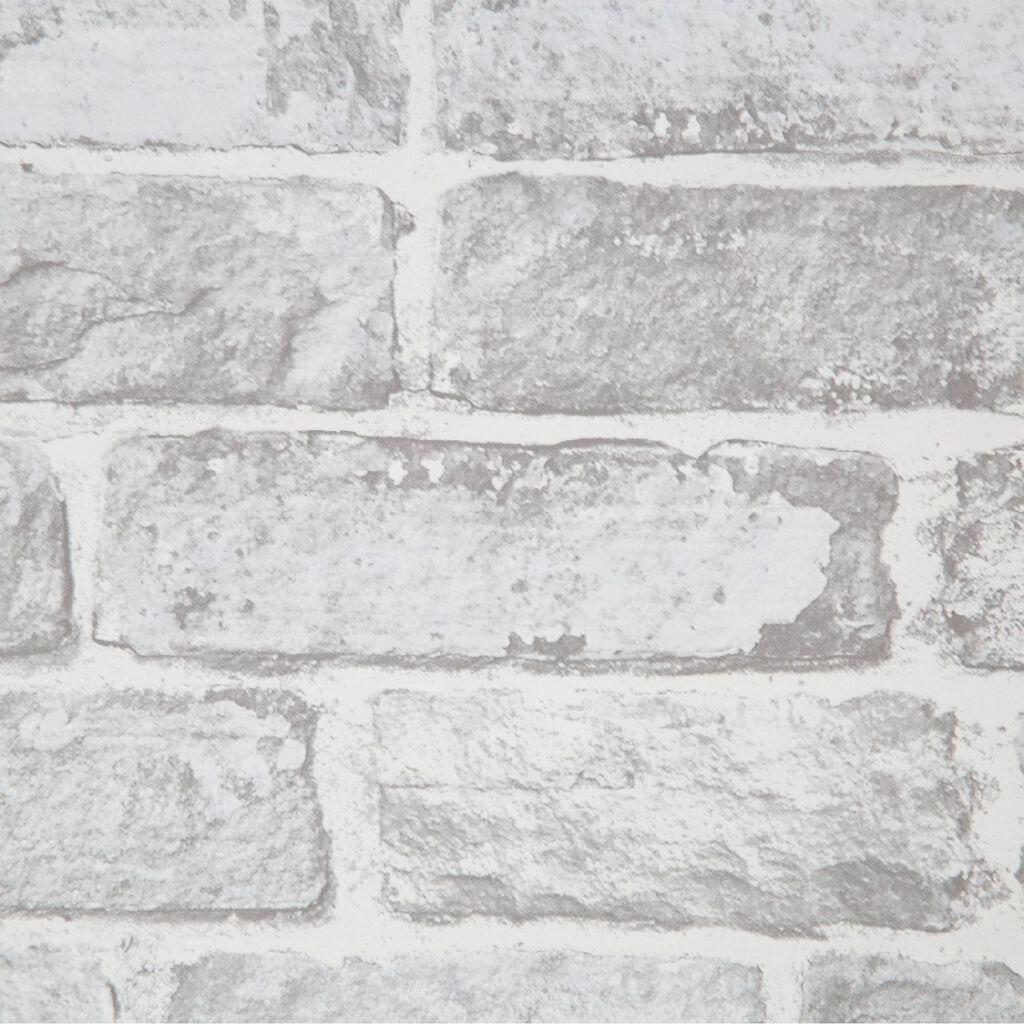 1024x1024 Fresco White Brick Wallpaper