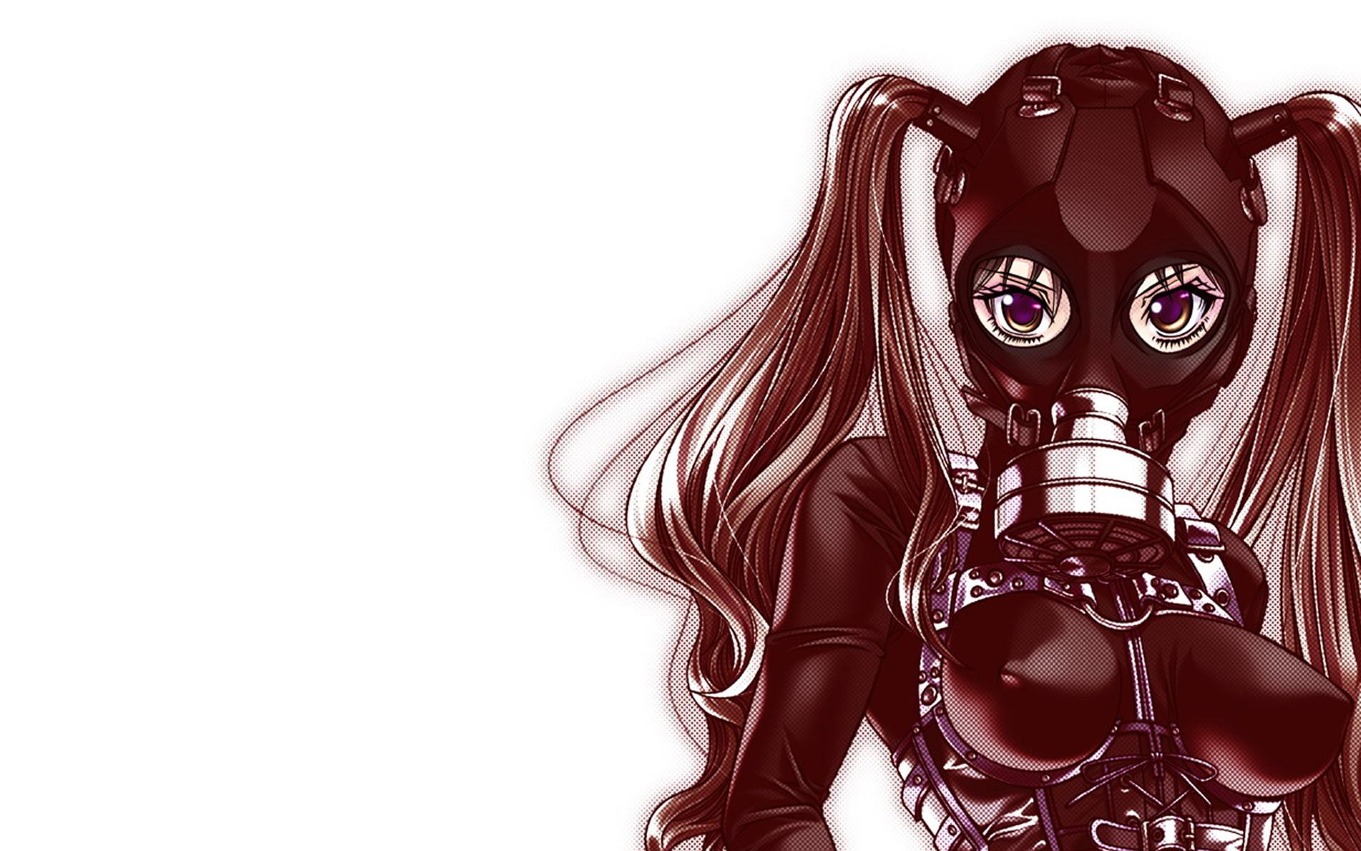 1920x1200 Bad Girl Anime Mask Wallpaper
