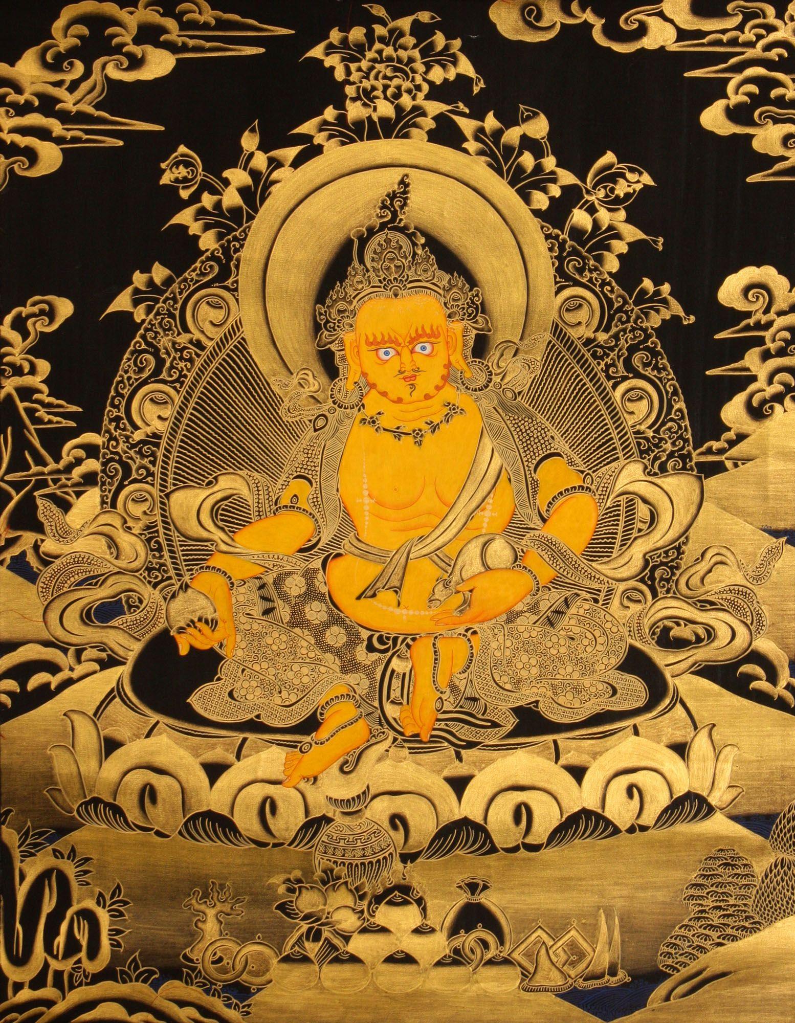 1554x2000 Jambhala (Kubera). Tibet art, Buddhist art, Tibetan buddhist