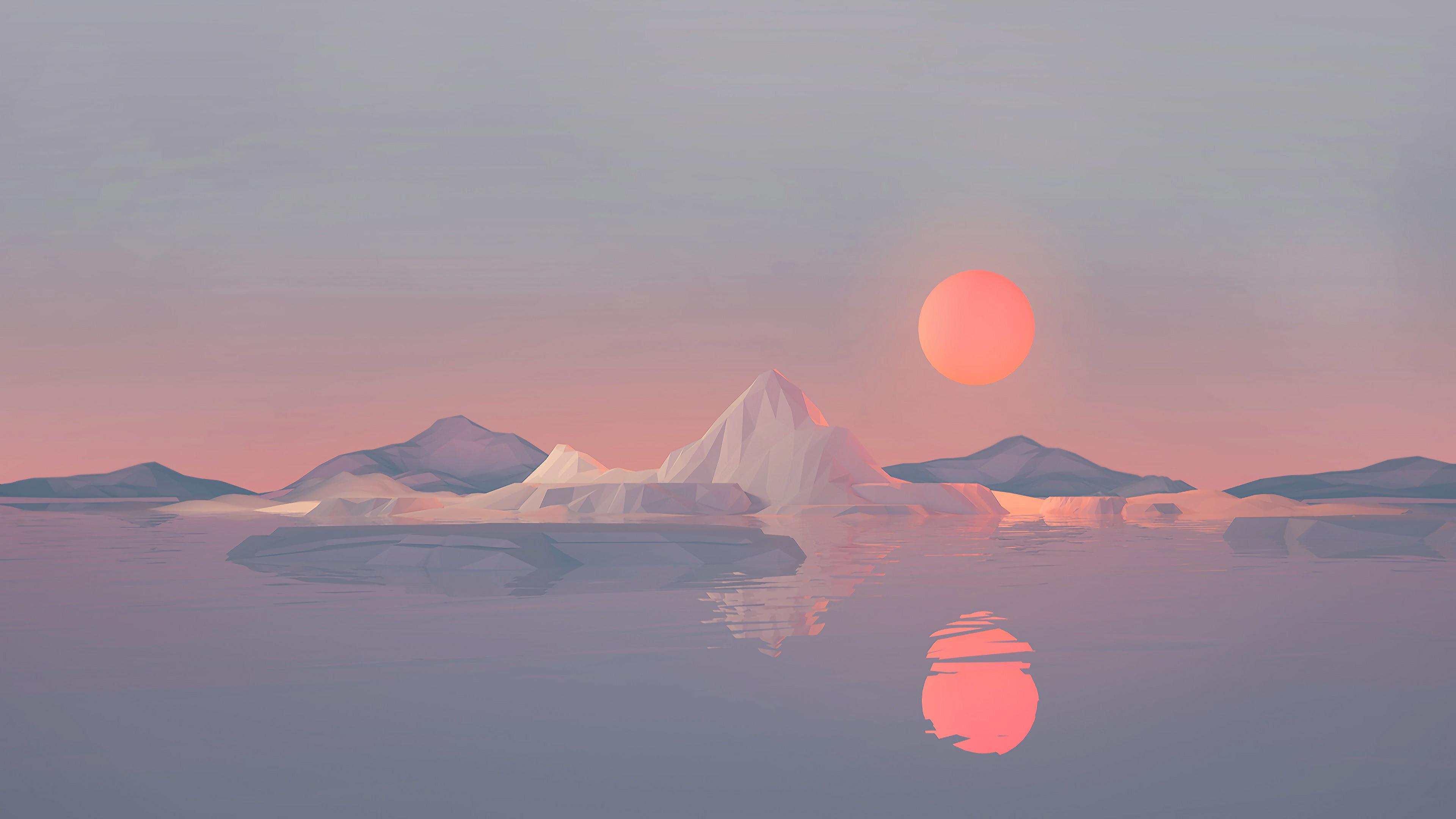 3840x2160 Abstract Mountains Wallpaper