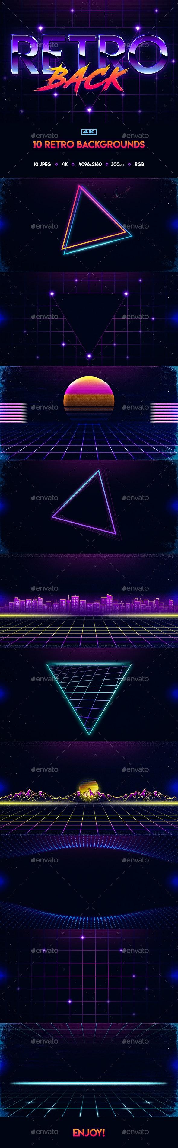 590x3803 80s Retro Background