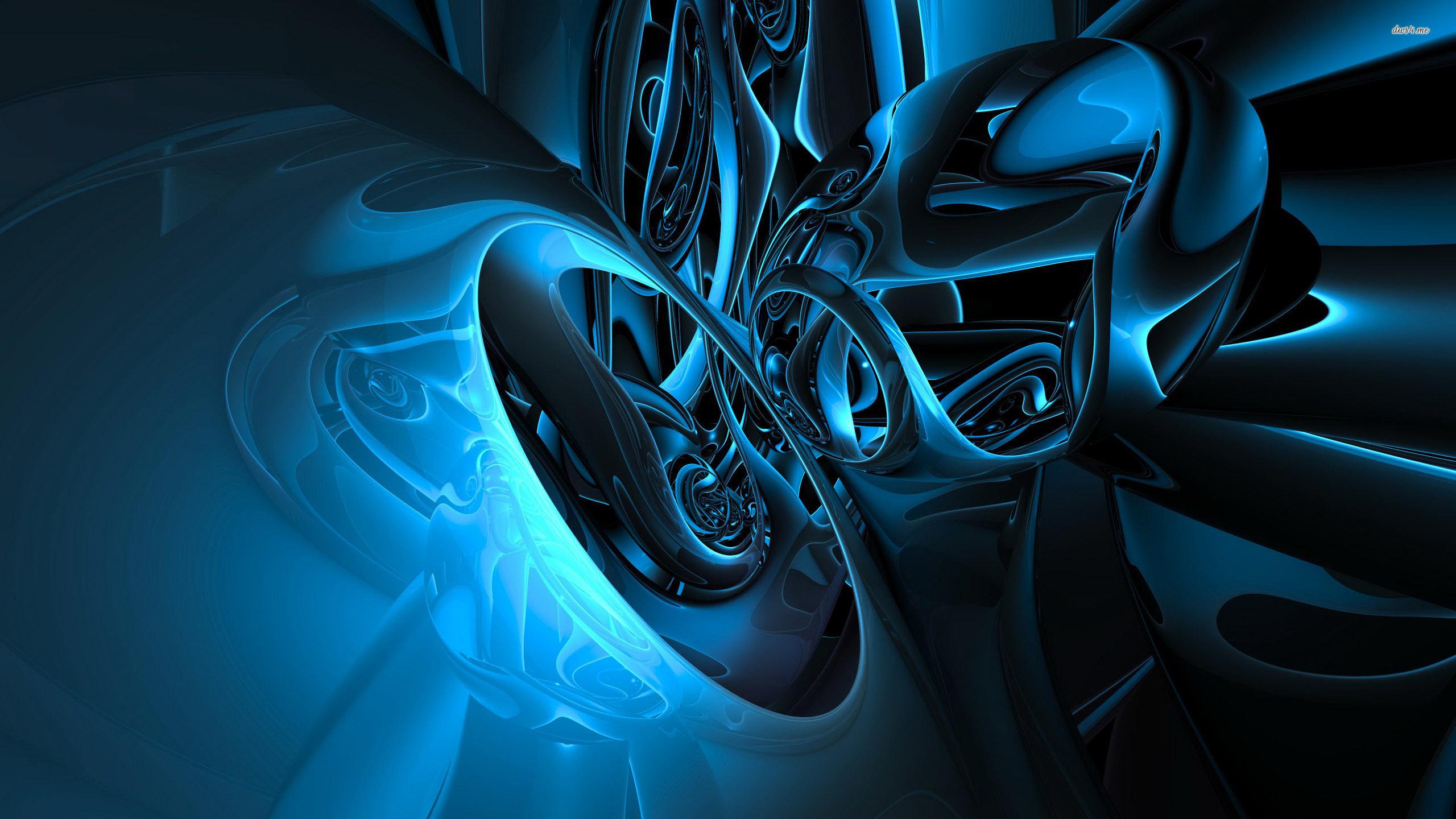 2560x1440 Metallic Blue Wallpaper