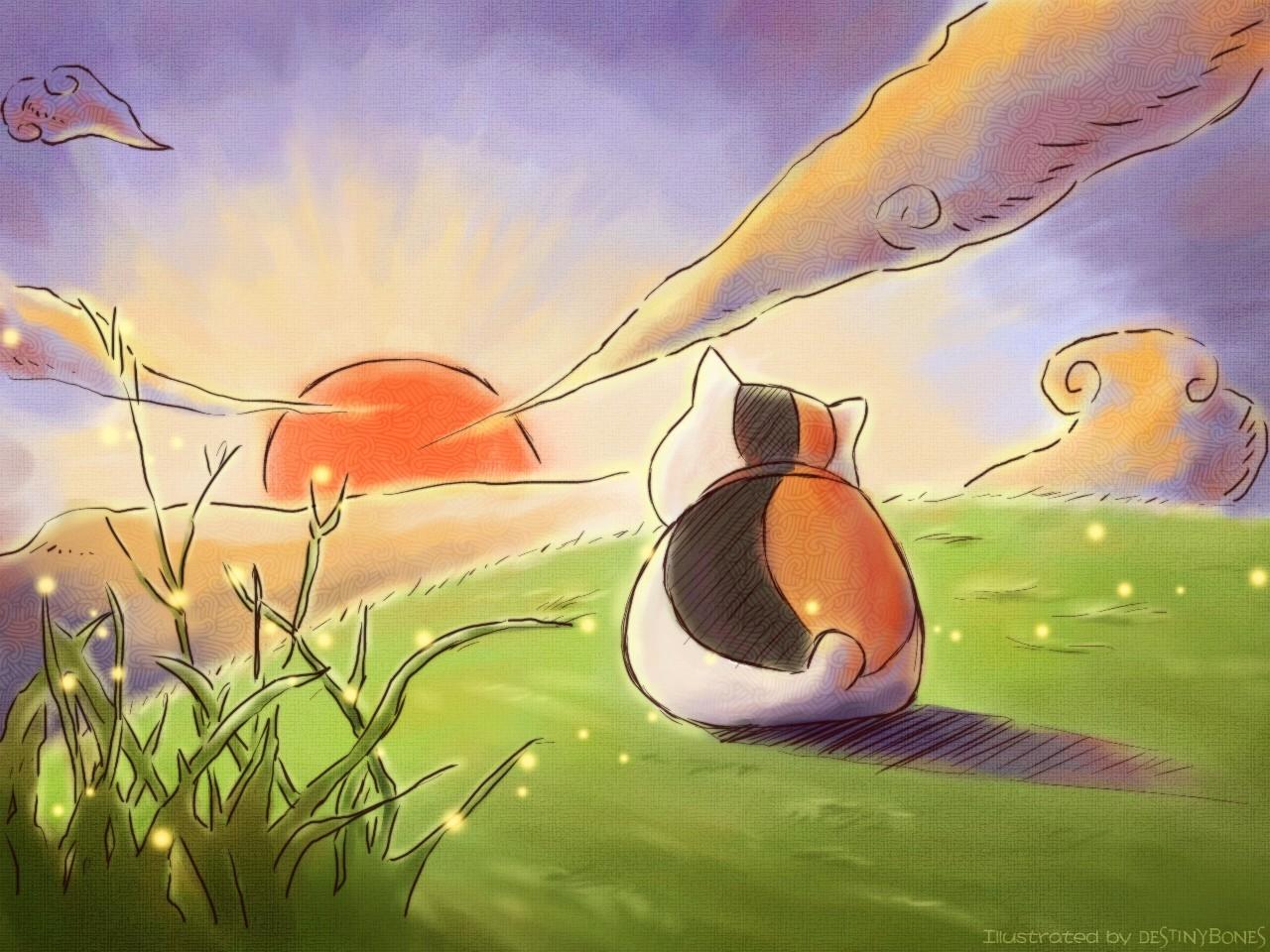 1280x960 Nyanko Sensei Yuujinchou Anime Image Board