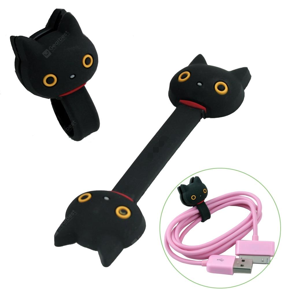 1000x1000 2pcs Cute Black Cat Kutusita Nyanko Series Earphone Cable Ties Winder Cord Holder Bobbin Wrap Organizer Sale, Price & Reviews