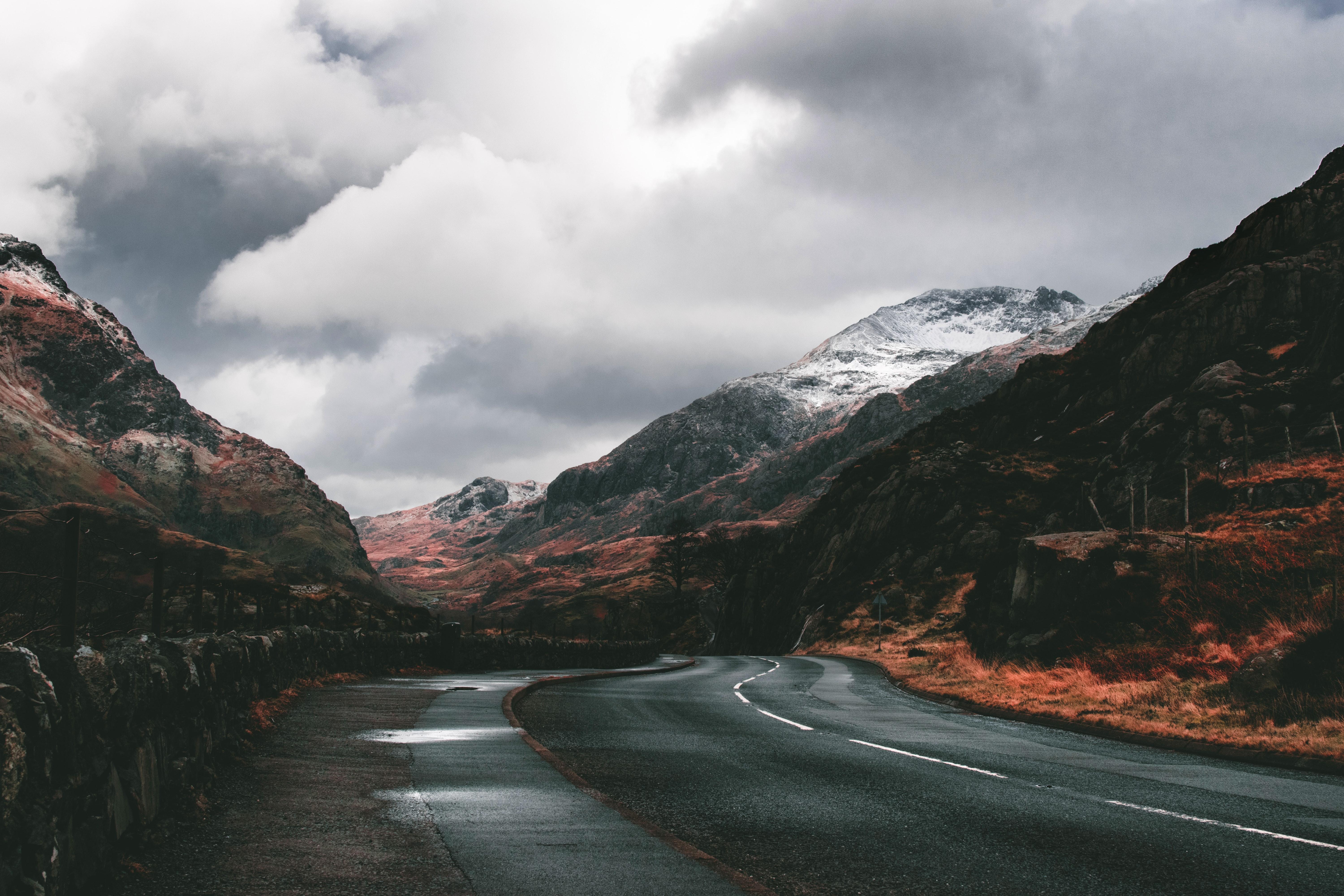6000x4000 Beautiful Road Between Mountains 5k 1440P Resolution HD 4k Wallpaper, Image, Background, Photo and Picture