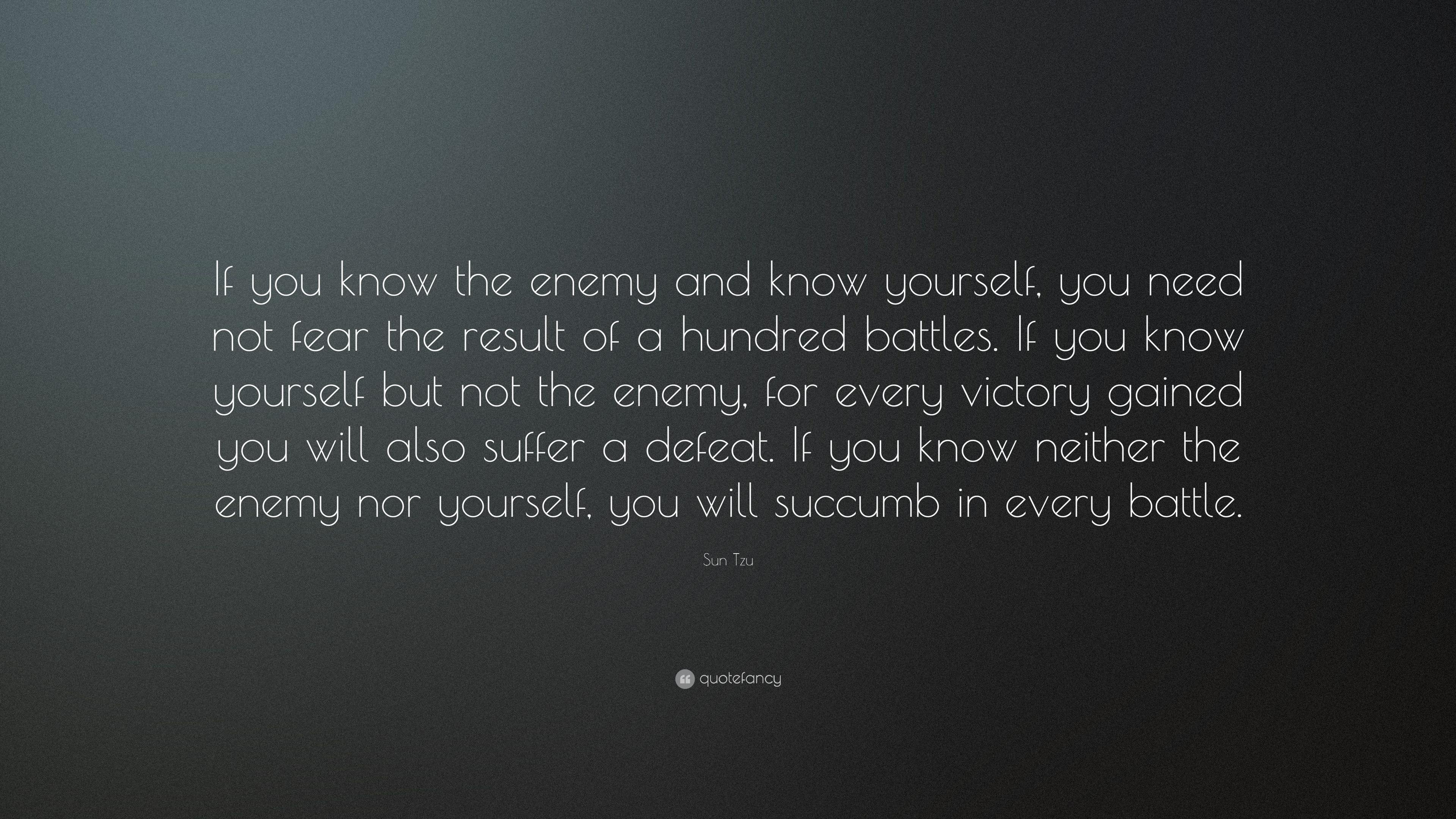 3840x2160 Know Your Enemy Quote