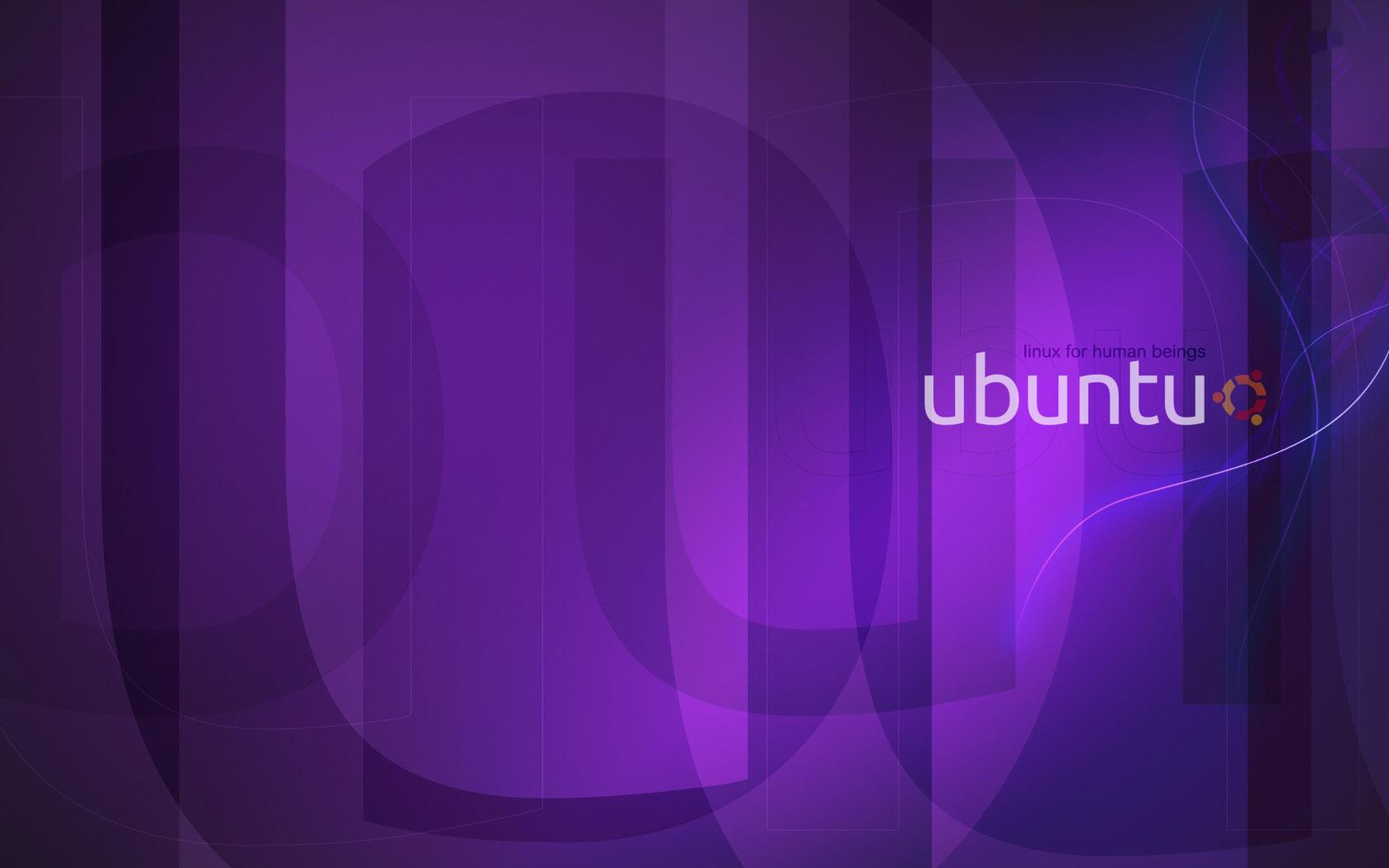 1680x1050 Purple Ubuntu Wallpaper