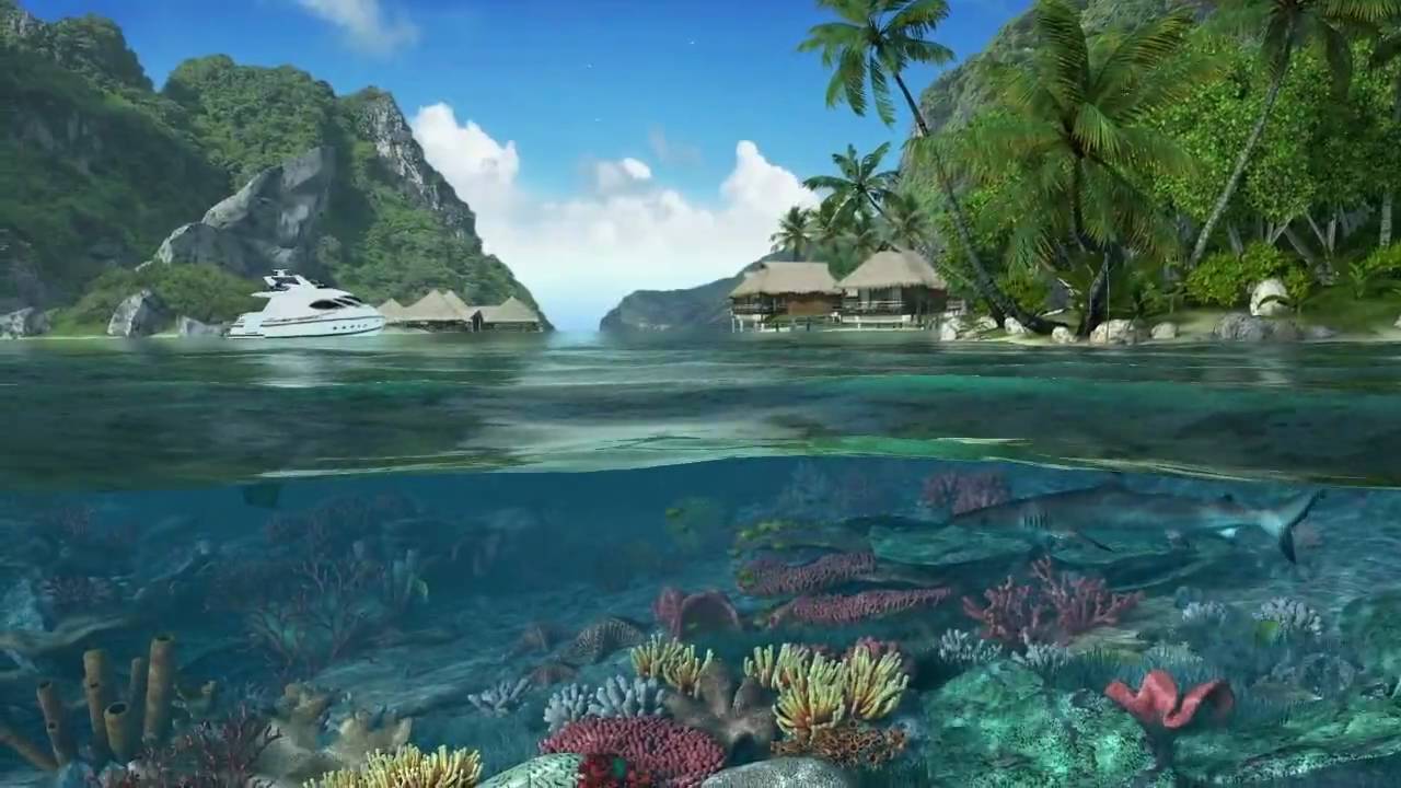 1280x720 Caribbean Islands 3D Screensaver
