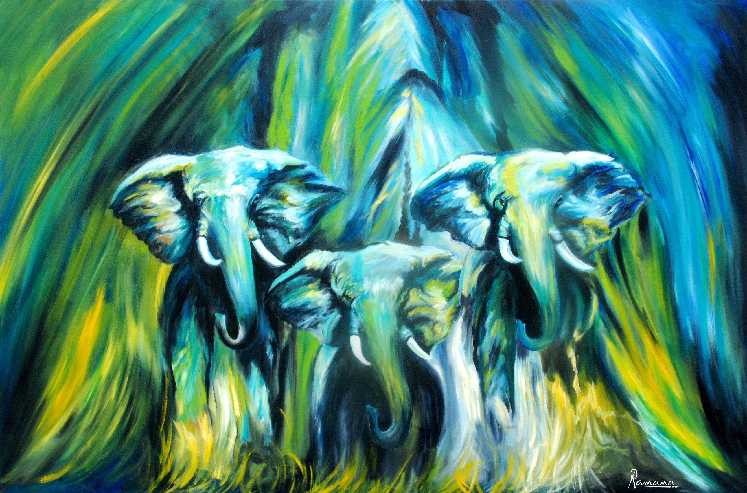 2582x1704 Free Image : elephant, oil painting, canvas, modern art, acrylic paint, mythology, tree, organism, artwork, visual arts, computer wallpaper, wildlife, watercolor paint, grass 2582x1704 venkata swamy