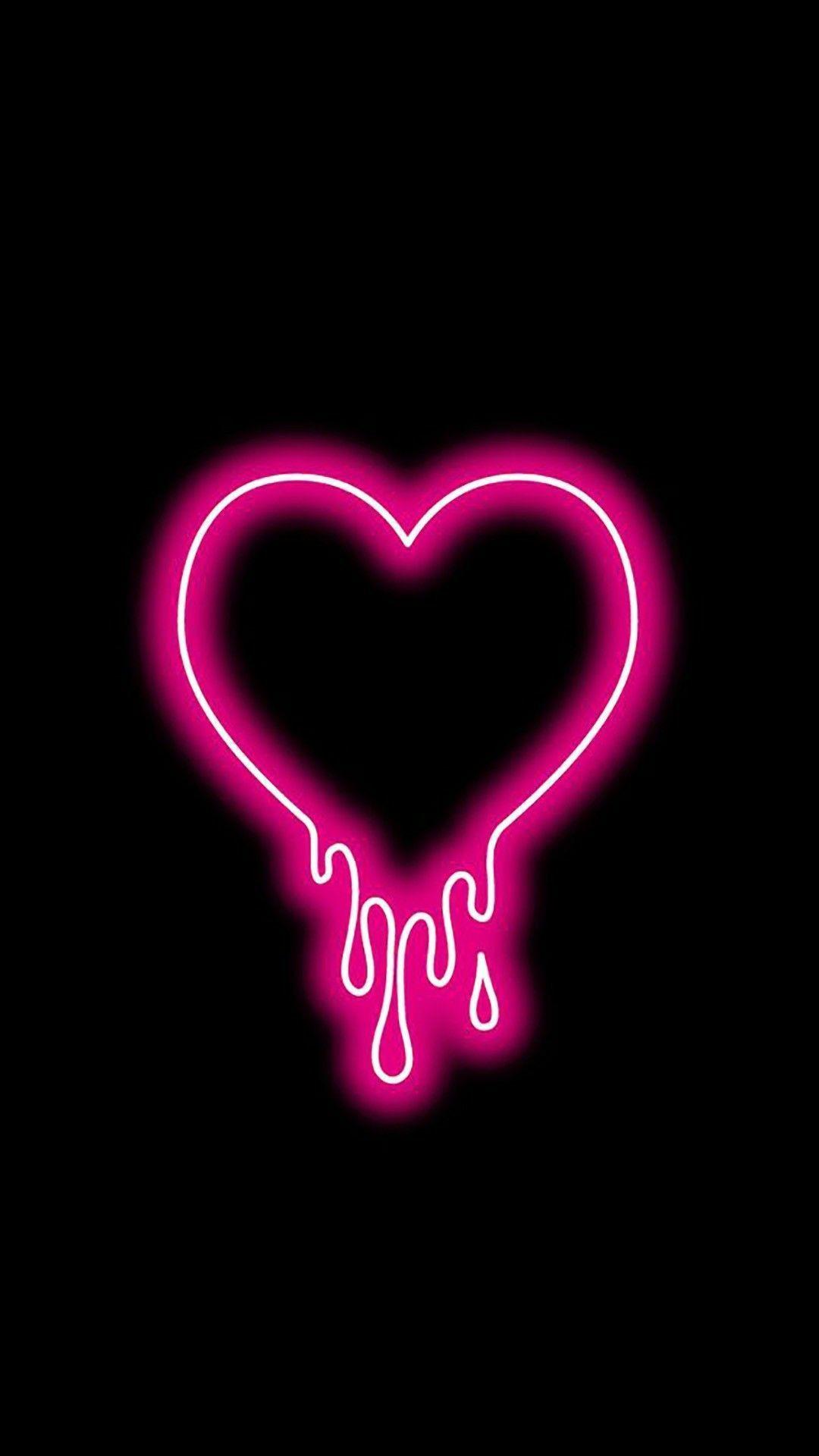 1080x1920 Neon Pink Hearts Wallpaper, HD Neon Pink Hearts Background on WallpaperBat