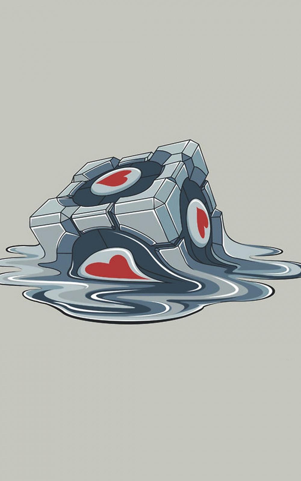 1000x1600 Melting Heart Cube iPhone 6 Plus HD Wallpaper HD