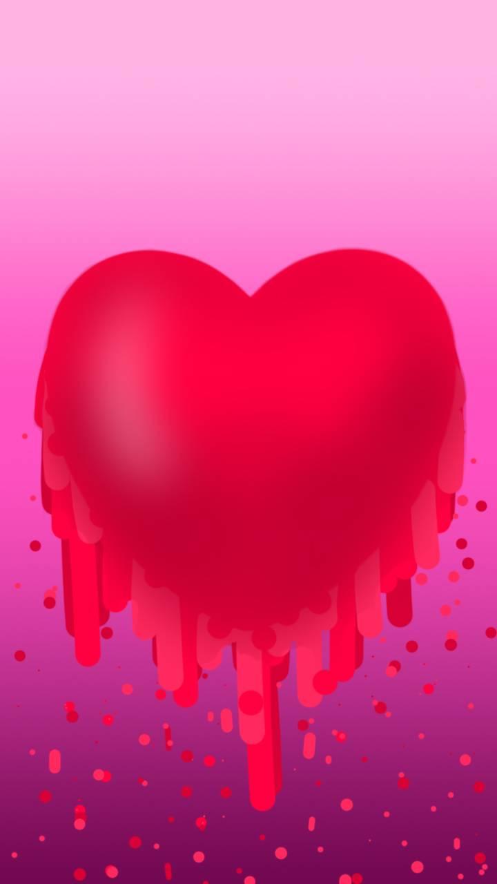 720x1280 Melting Heart pink wallpaper