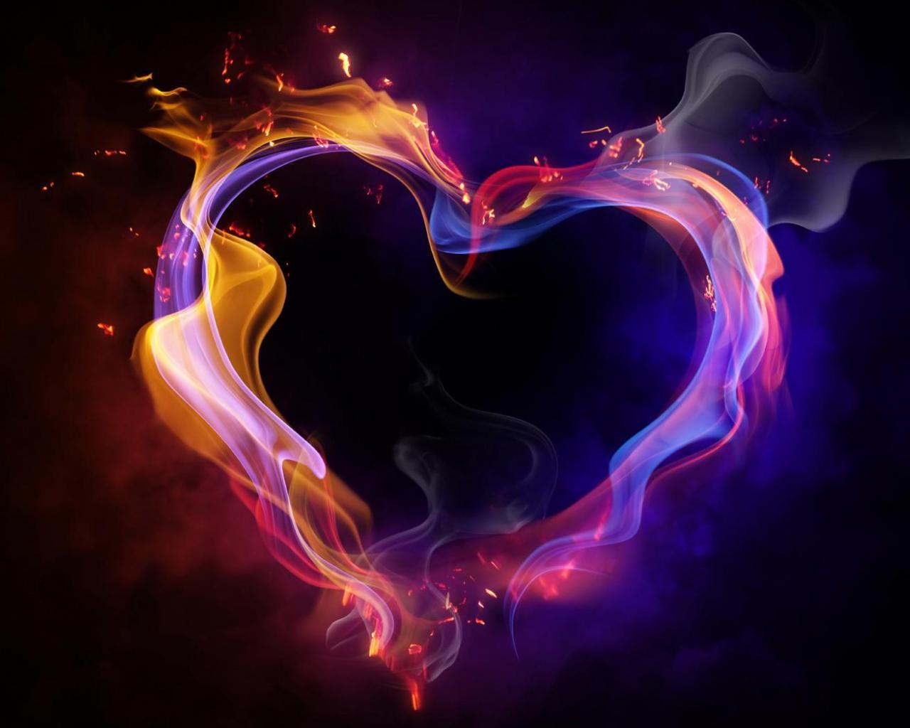 1280x1024 4k resolution neon wallpaper hd: Blue Neon Heart Wallpaper