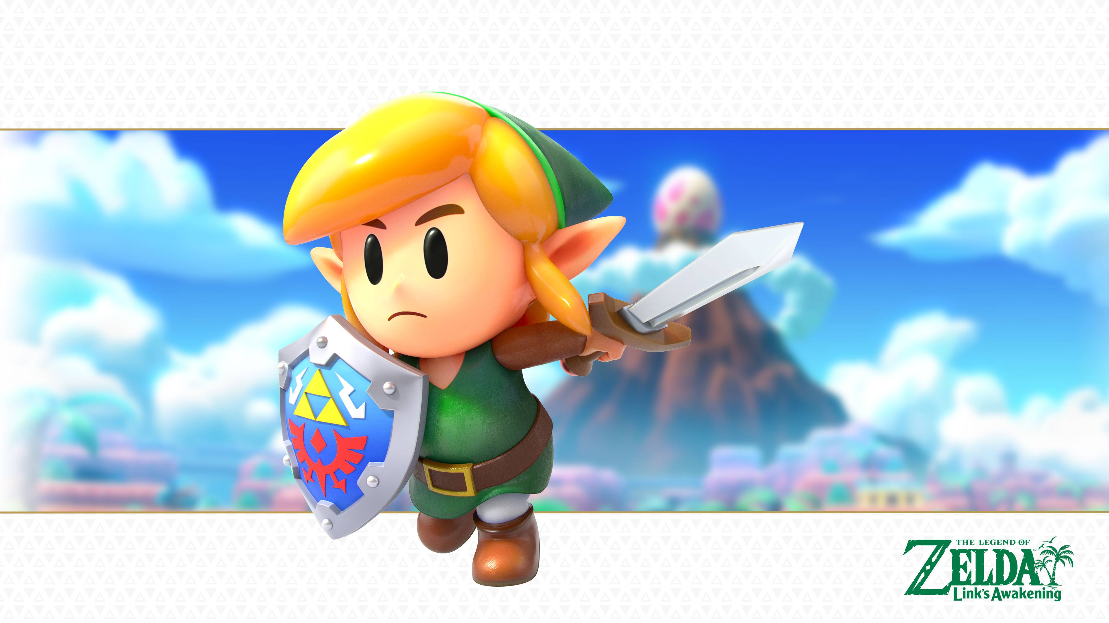 3840x2160 The Legend of Zelda: Link's Awakening Link Version 2 Wallpaper. Cat with Monocle