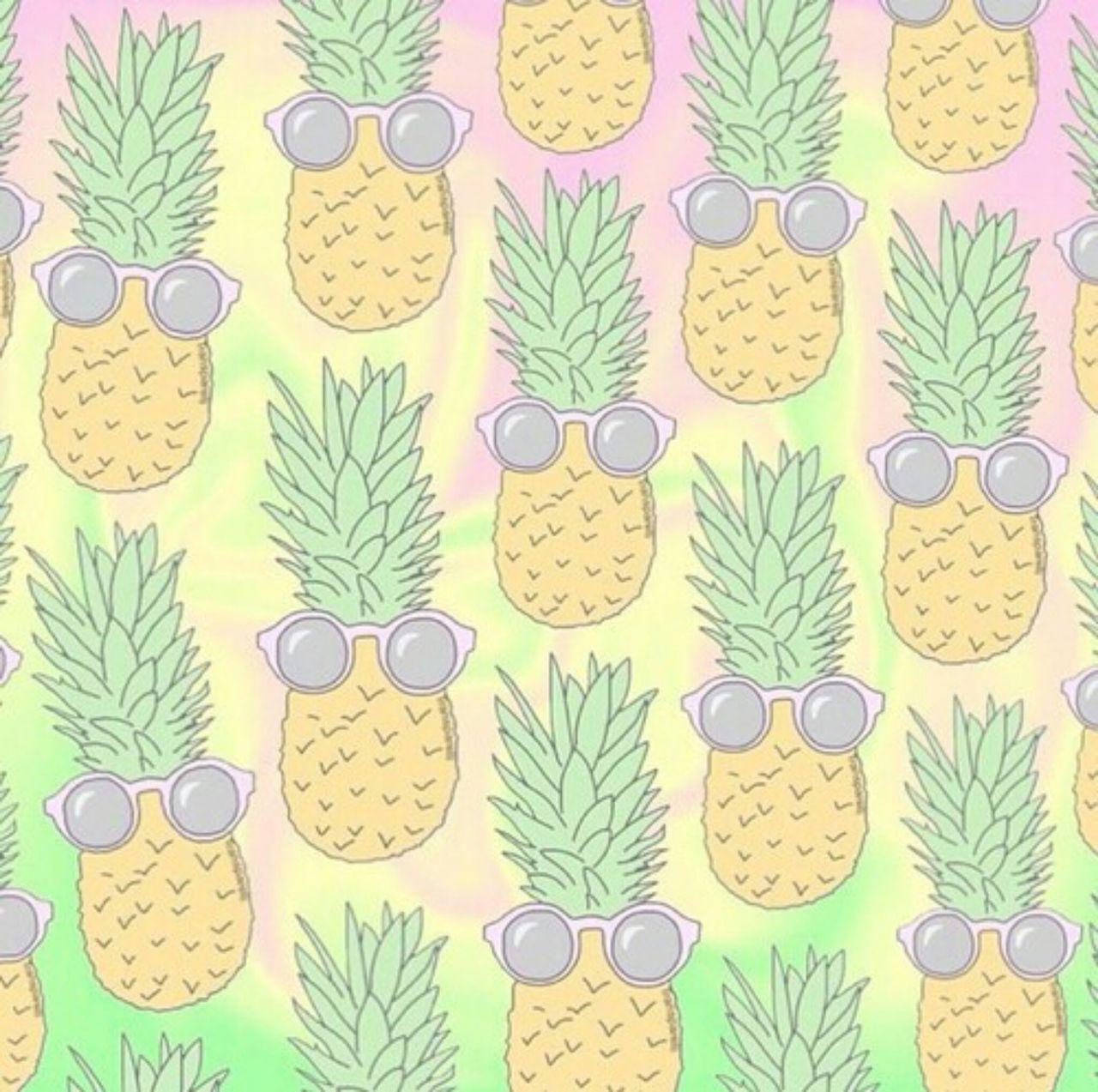 1280x1273 background, pineapple and pink
