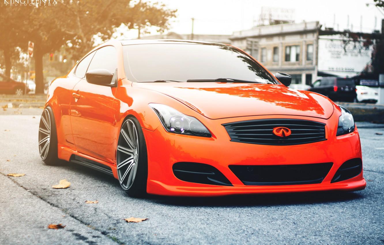 1332x850 Wallpaper tuning, orange, Infiniti, infiniti, tuning, orange, stance, G35 image for desktop, section infiniti