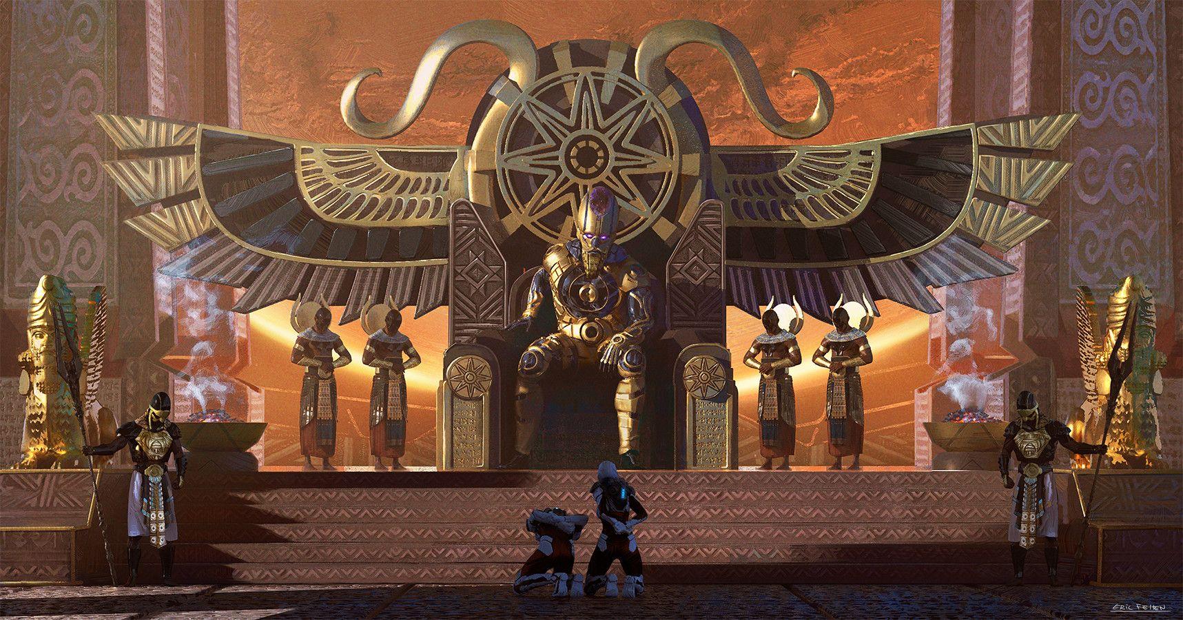 1717x900 Enki, Sumerian god of creation, Eric Felten. Sumerian, Persian art painting, Concept art characters