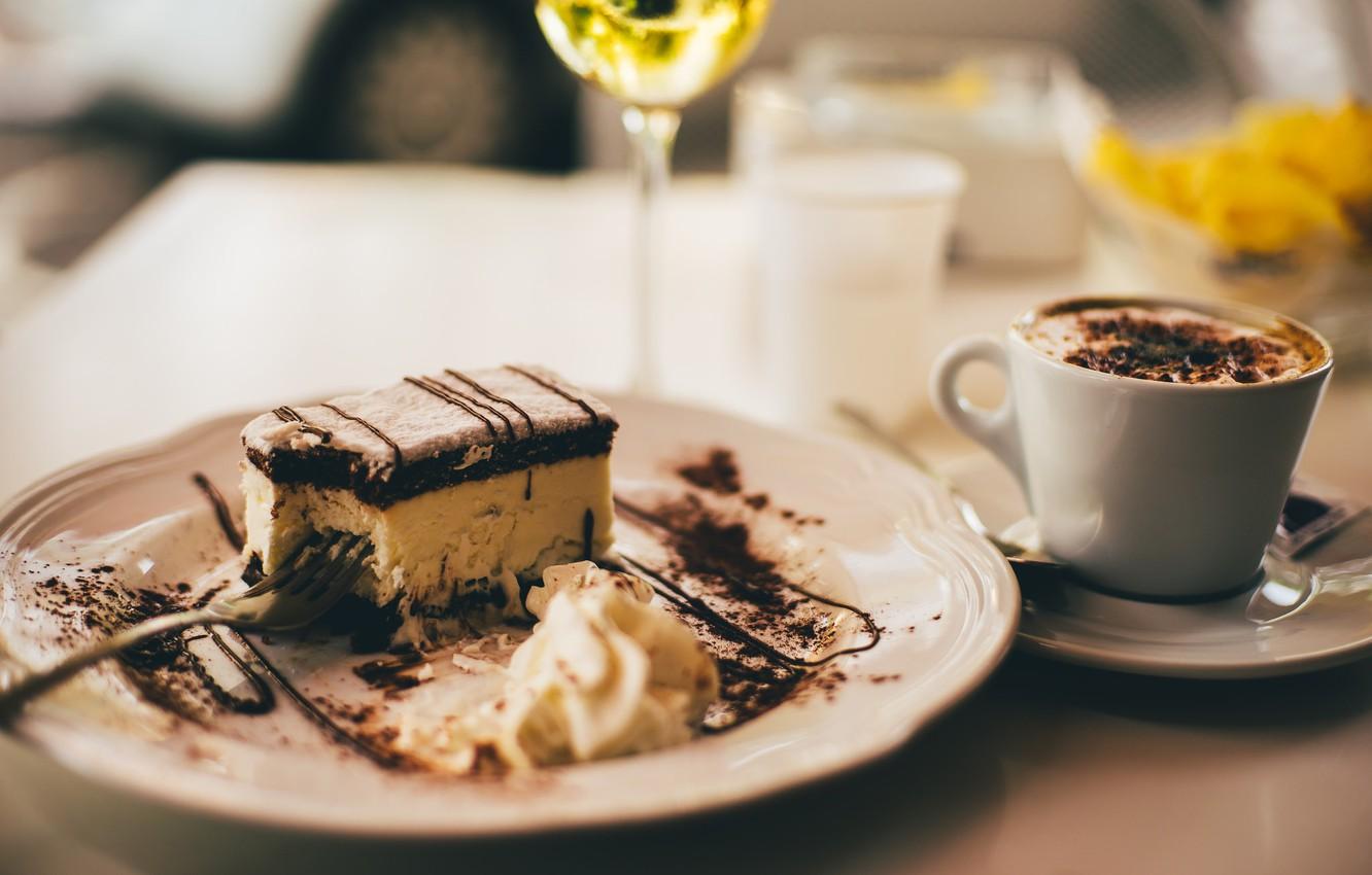 1332x850 Wallpaper cake, coffee, cream image for desktop, section еда