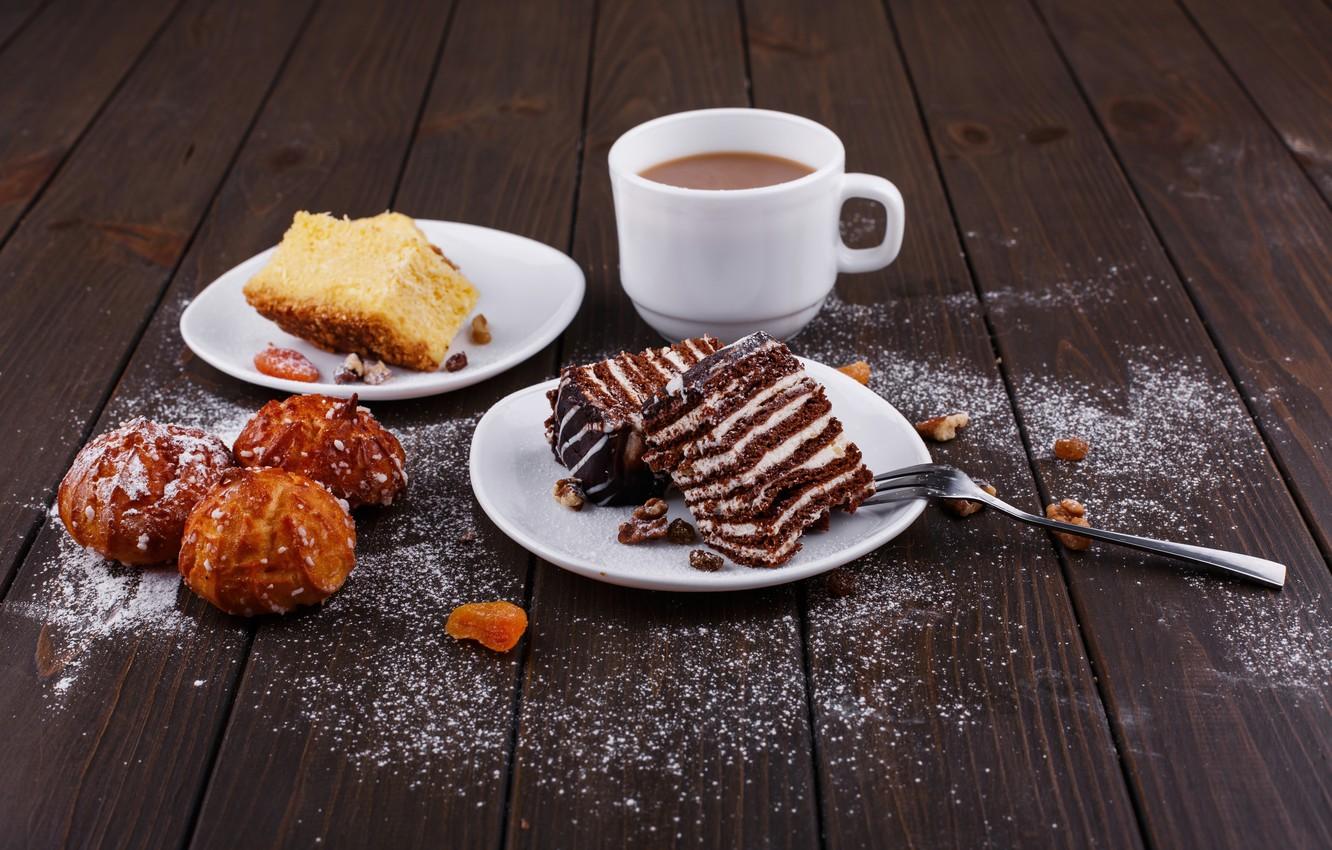 1332x850 Wallpaper coffee, food, cake, cream, cakes, cupcakes, chocolate cake image for desktop, section еда