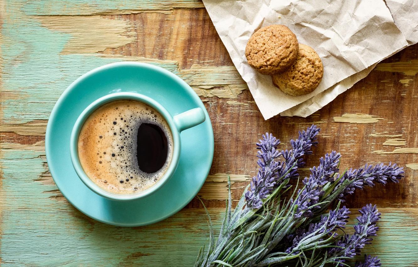 1332x850 Wallpaper paper, coffee, cookies, Cup, saucer, lavender image for desktop, section еда
