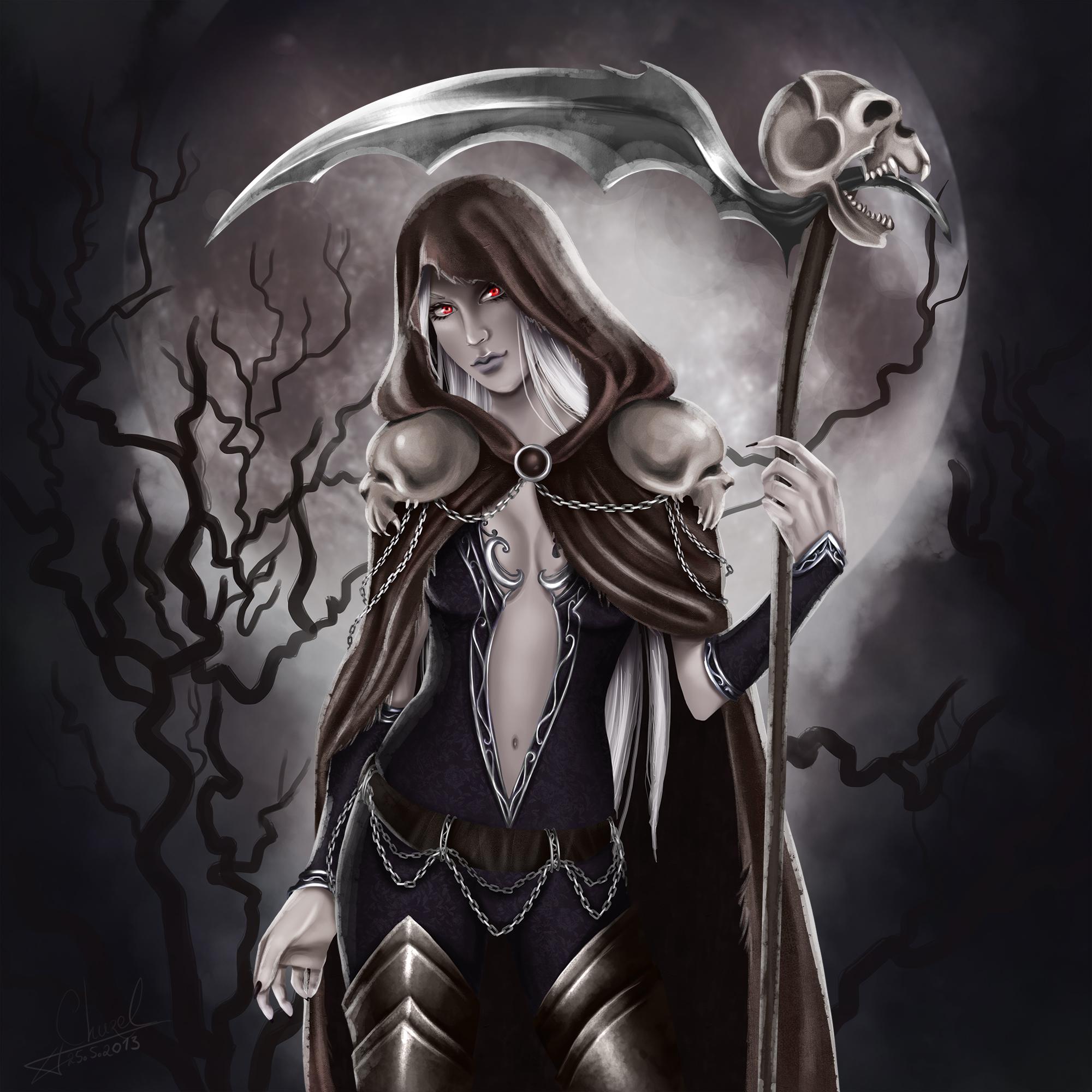 2000x2000 Desktop Wallpaper Scythe Gothic Fantasy personification 2000x2000