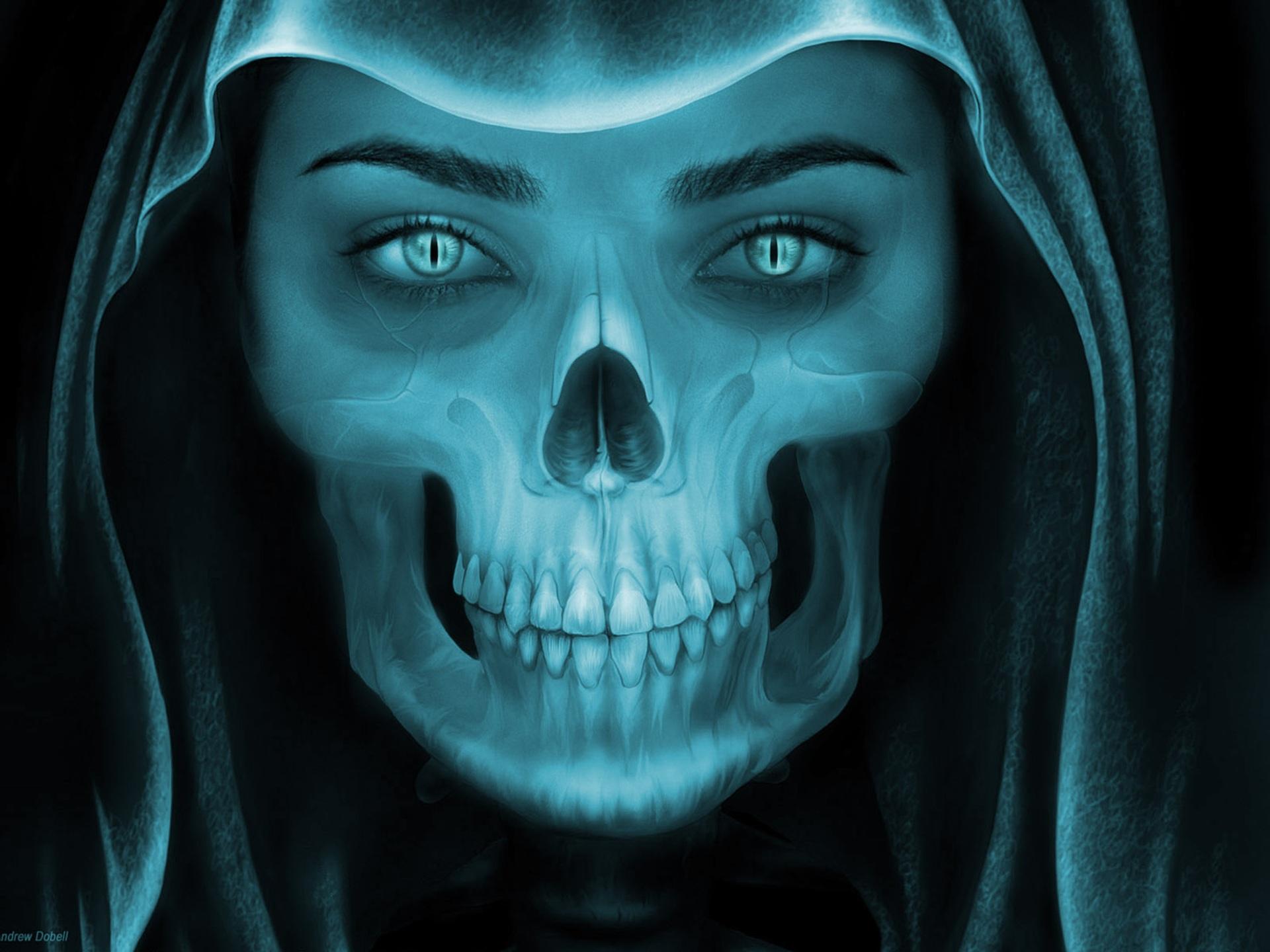 1920x1440 Female Grim Reaper face HD Wallpaper