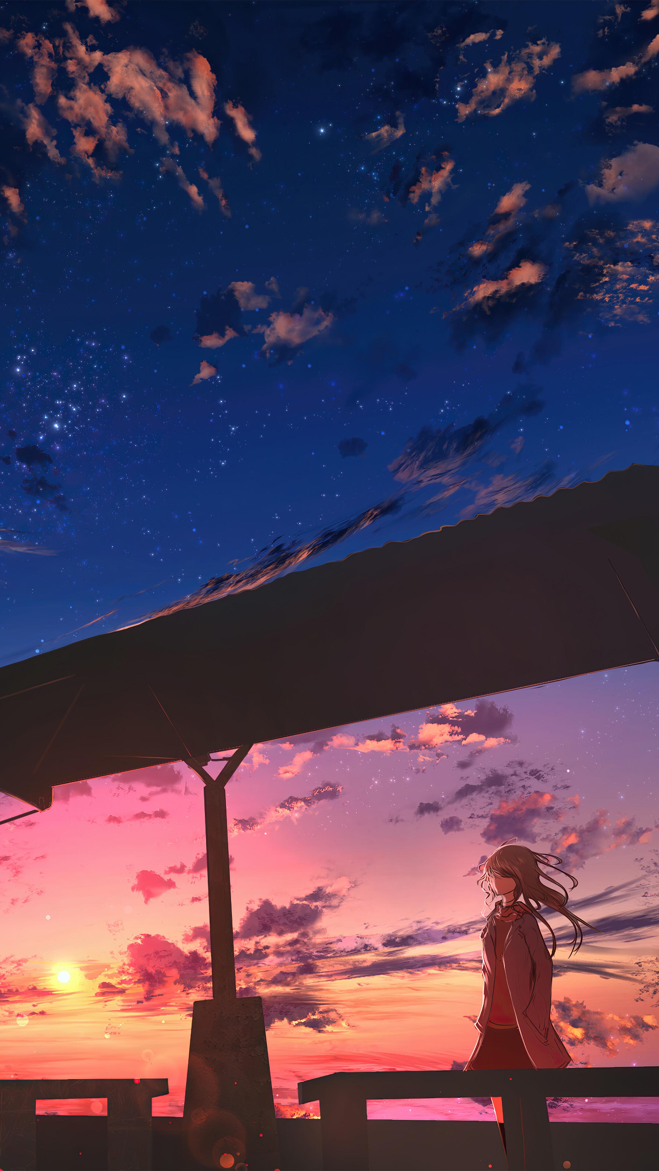 2160x3840 Anime, Scenery, Sunset, 4K phone HD Wallpaper, Image, Background, Photo and Picture. Mocah HD Wallpaper