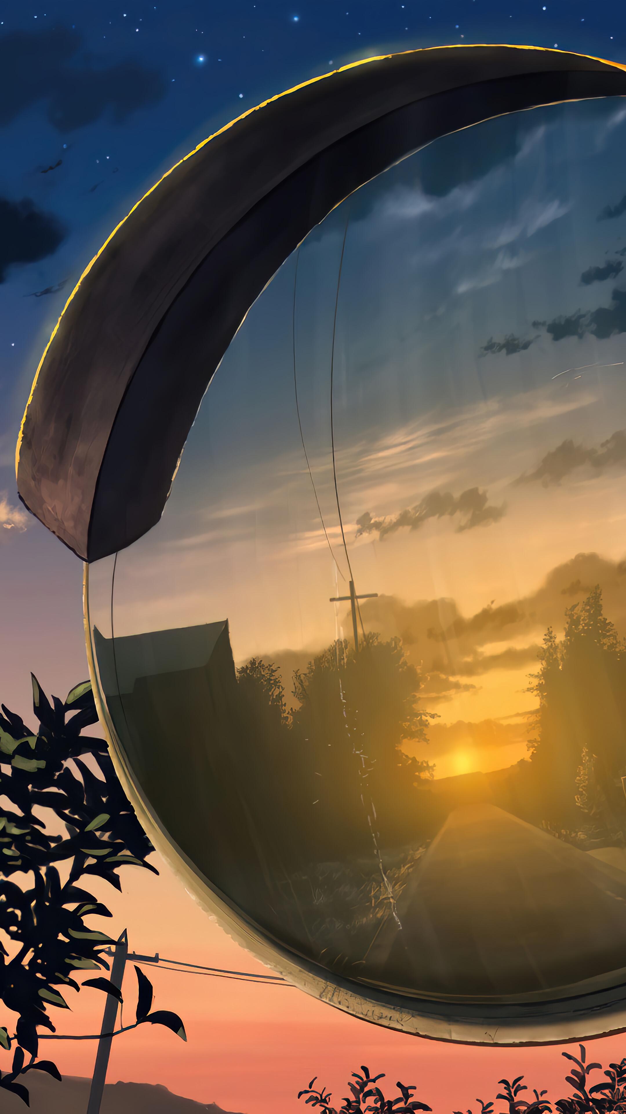 2160x3840 Anime, Sunset, Scenery, 4K phone HD Wallpaper, Image, Background, Photo and Picture. Mocah HD Wallpaper