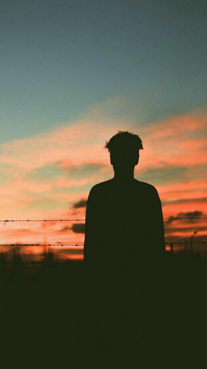 720x1280 Shadow Boy Sunset Wallpaper