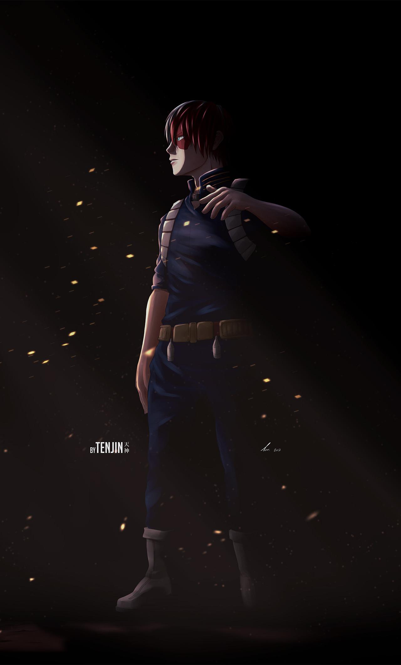 1280x2120 Shouto Todoroki My Hero Academia 4k Art iPhone HD 4k Wallpaper, Image, Background, Photo and Picture