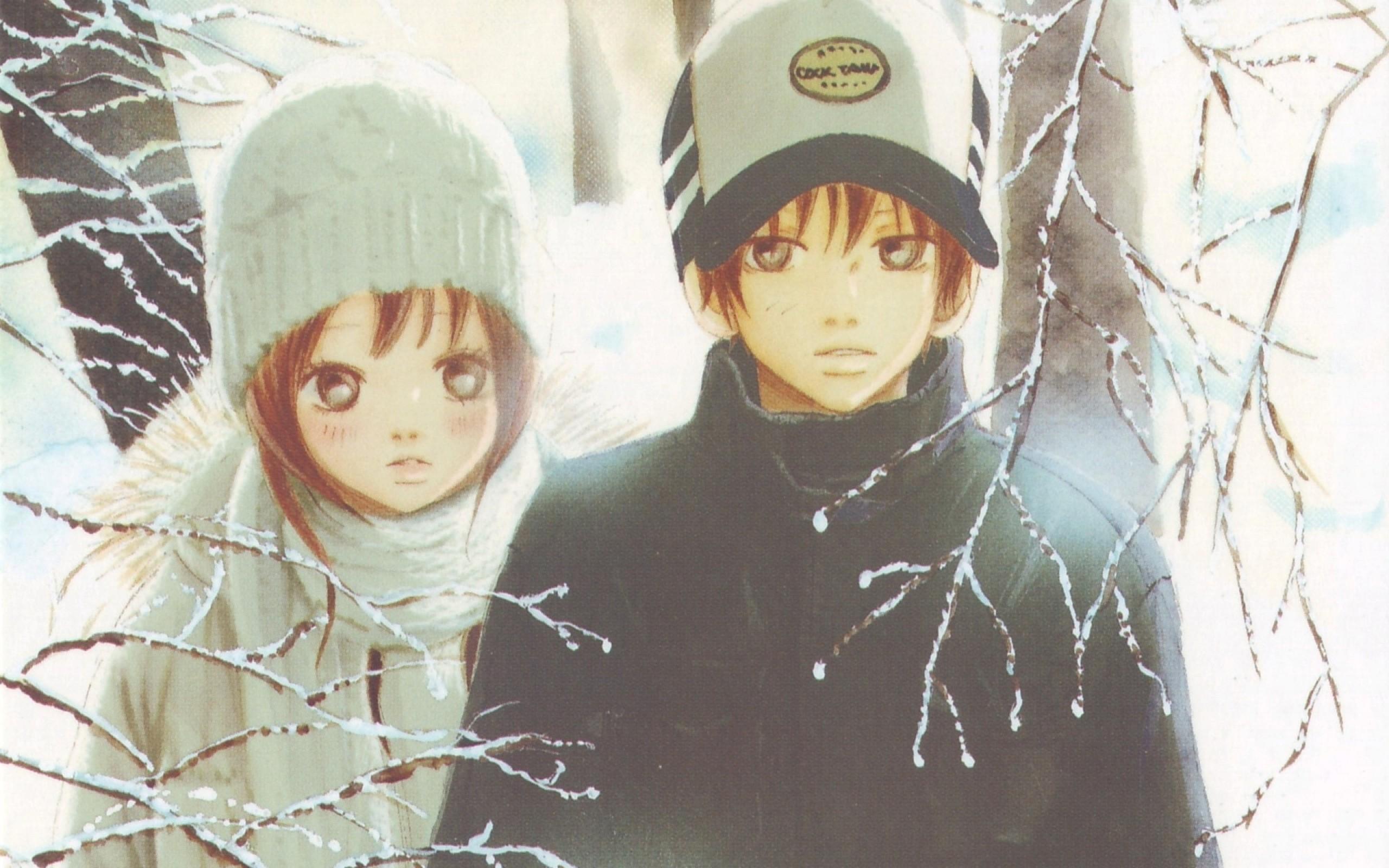 2560x1600 Download 2560x1600 Nanami Takahashi, Motoharu Yano, Bokura Ga Ita, Anime Couple, Winter, Cute Wallpaper for MacBook Pro 13 inch