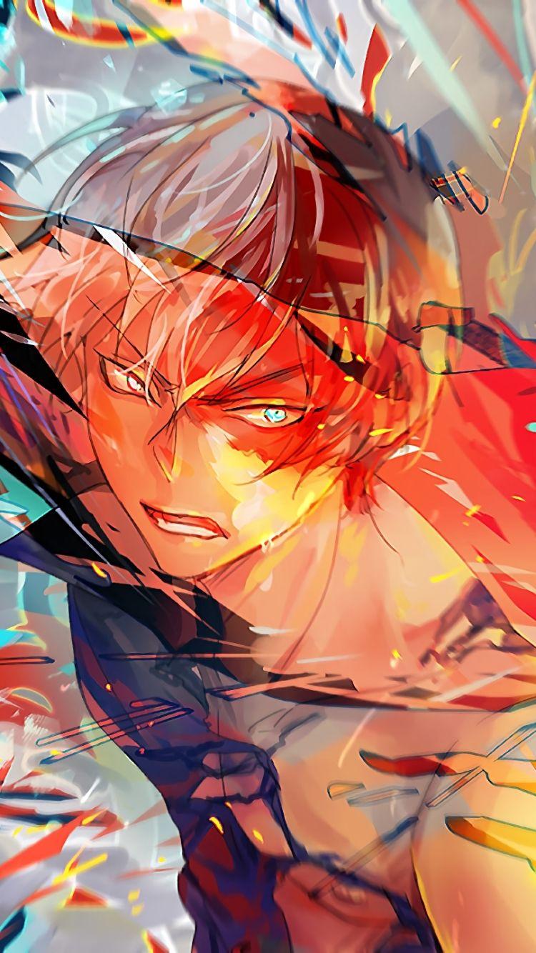 750x1334 Todoroki iPhone Wallpaper