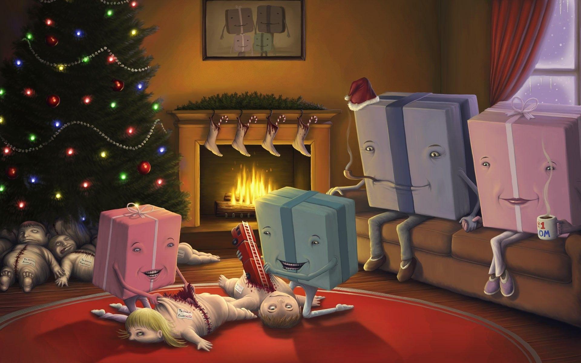 1920x1200 Creepy Christmas Wallpaper